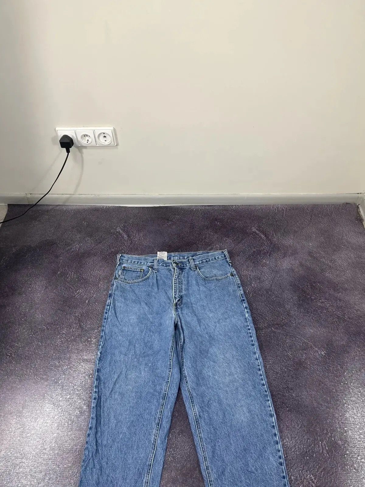 Carhartt × Vintage Vintage Carhartt Blue USA Relaxed Fit Hype Denim Jeans Size US 36 / EU 52 - 7 Thumbnail