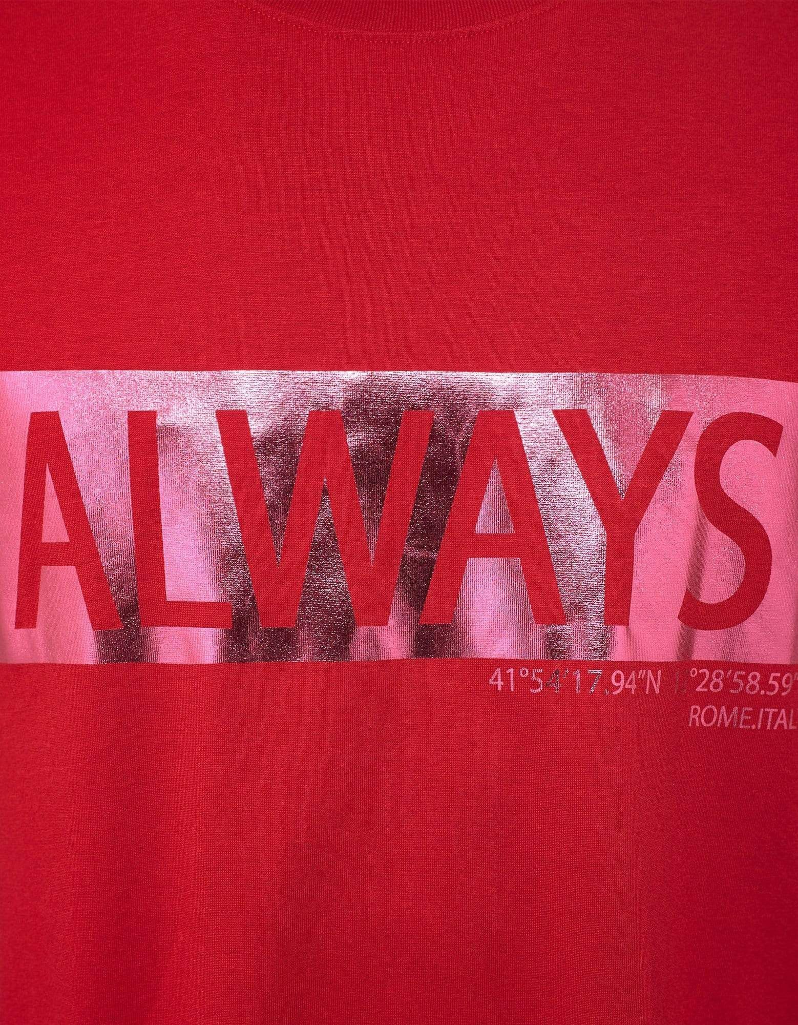 Valentino Valentino Red 'Always' Print T-Shirt Size US XS / EU 42 / 0 - 3 Thumbnail