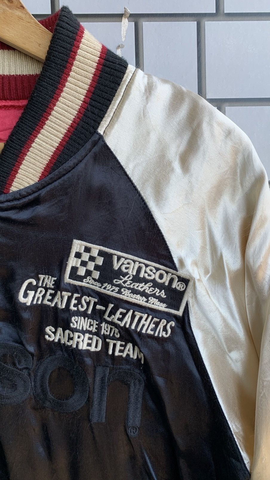 Japanese Brand Vintage Sukajan Vanson Leathers Reversible Jacket Size US M / EU 48-50 / 2 - 8 Thumbnail