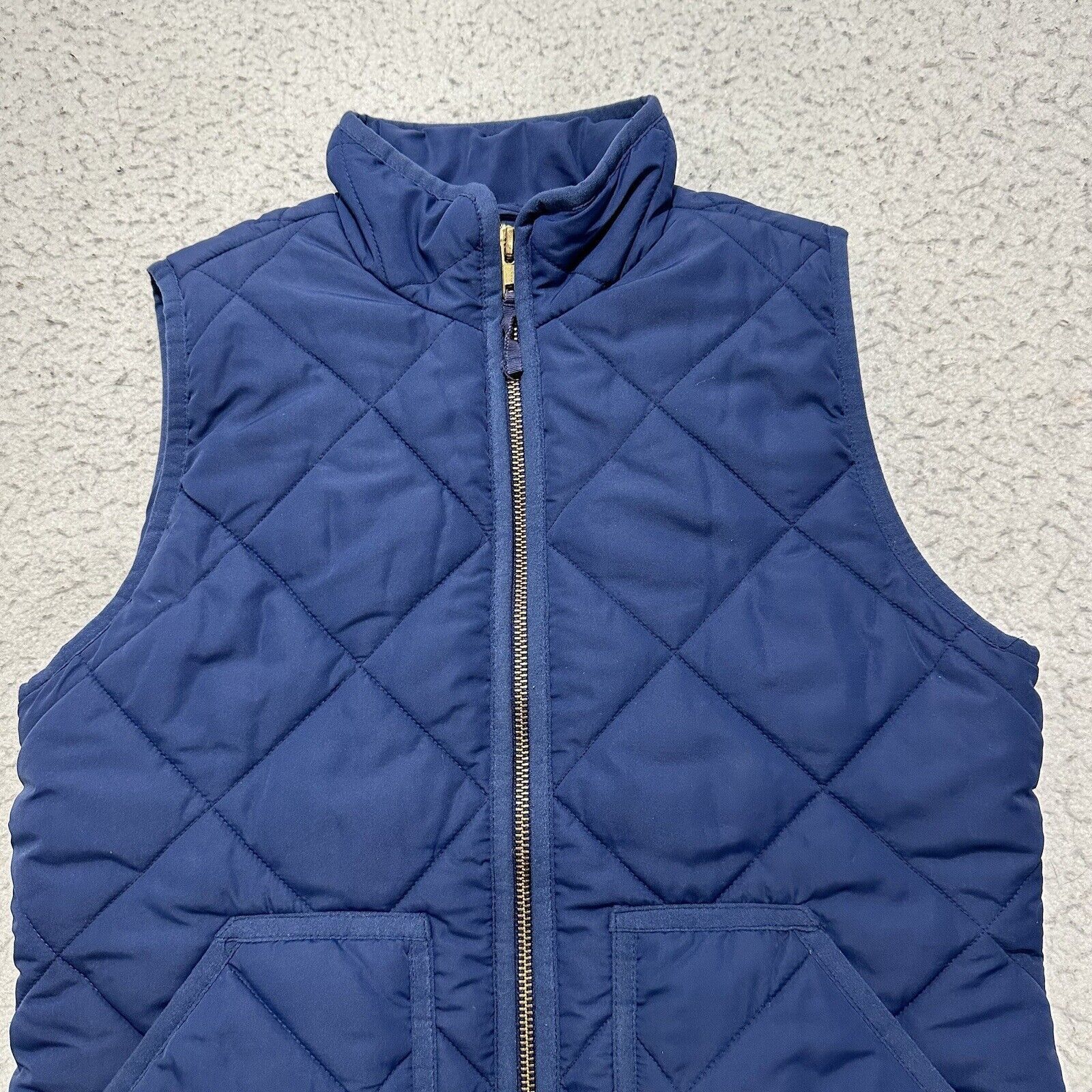 J.Crew J. Crew XXS Quilted Puffer Vest Full Zip Navy Blue Jacket Size XXS / US 00 / IT 34 - 2 Thumbnail