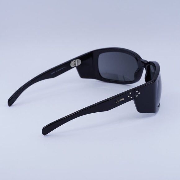 Celine Celine CL40290I 01A Sunglasses Black Geometric Frame, Smoke Size ONE SIZE - 9 Thumbnail