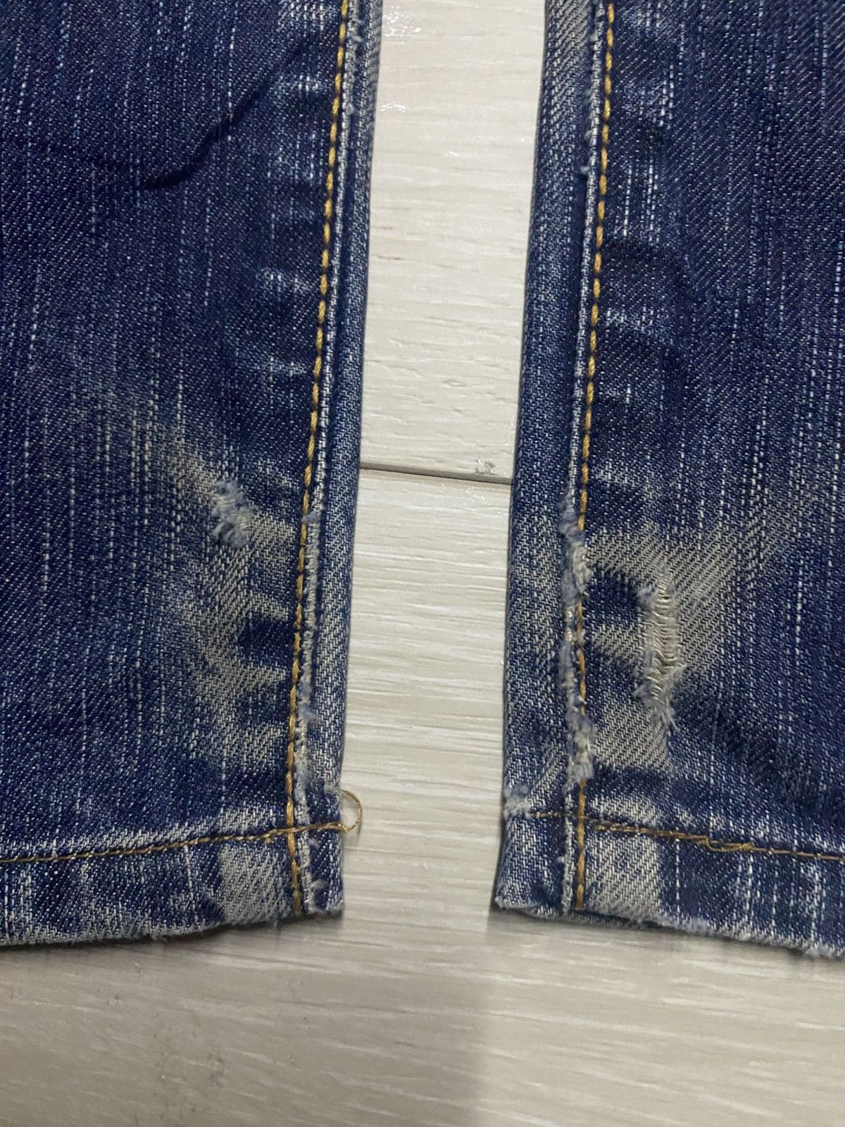 Junya Watanabe Vintage Edwin 503 Faded Wash Distressed Loose Jeans Size US 32 / EU 48 - 12 Thumbnail