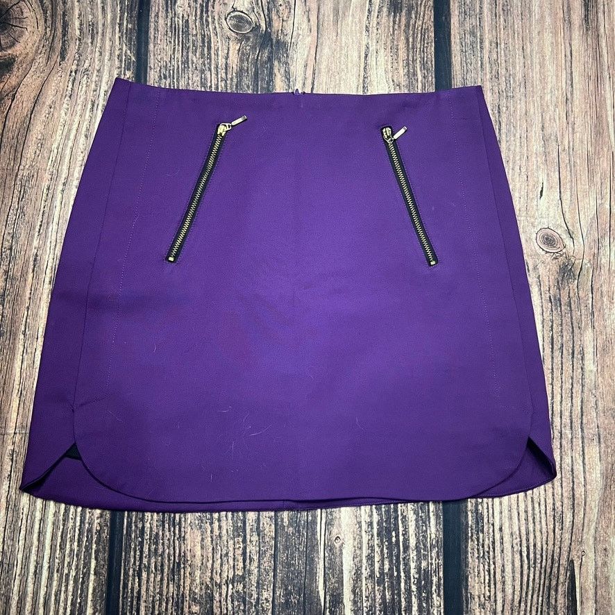 Zara Zara Basic Women's Purple Mini Skirt with Zipper Pockets Size 29" - 1 Thumbnail