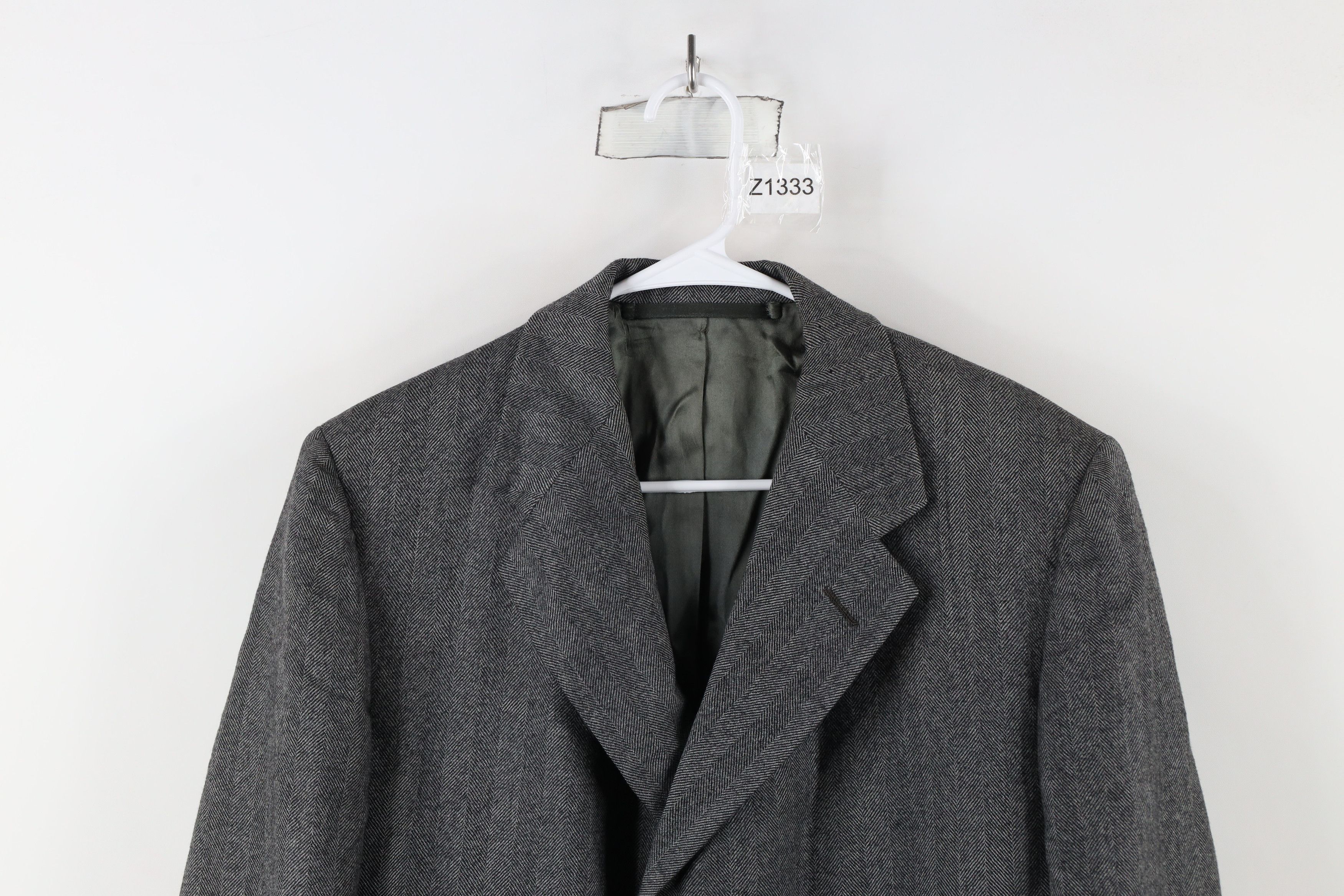 Hickey Freeman × Vintage Vintage 70s Hickey Freeman Overcoat Jacket Gray USA Size US XXL / EU 58 / 5 - 2 Thumbnail