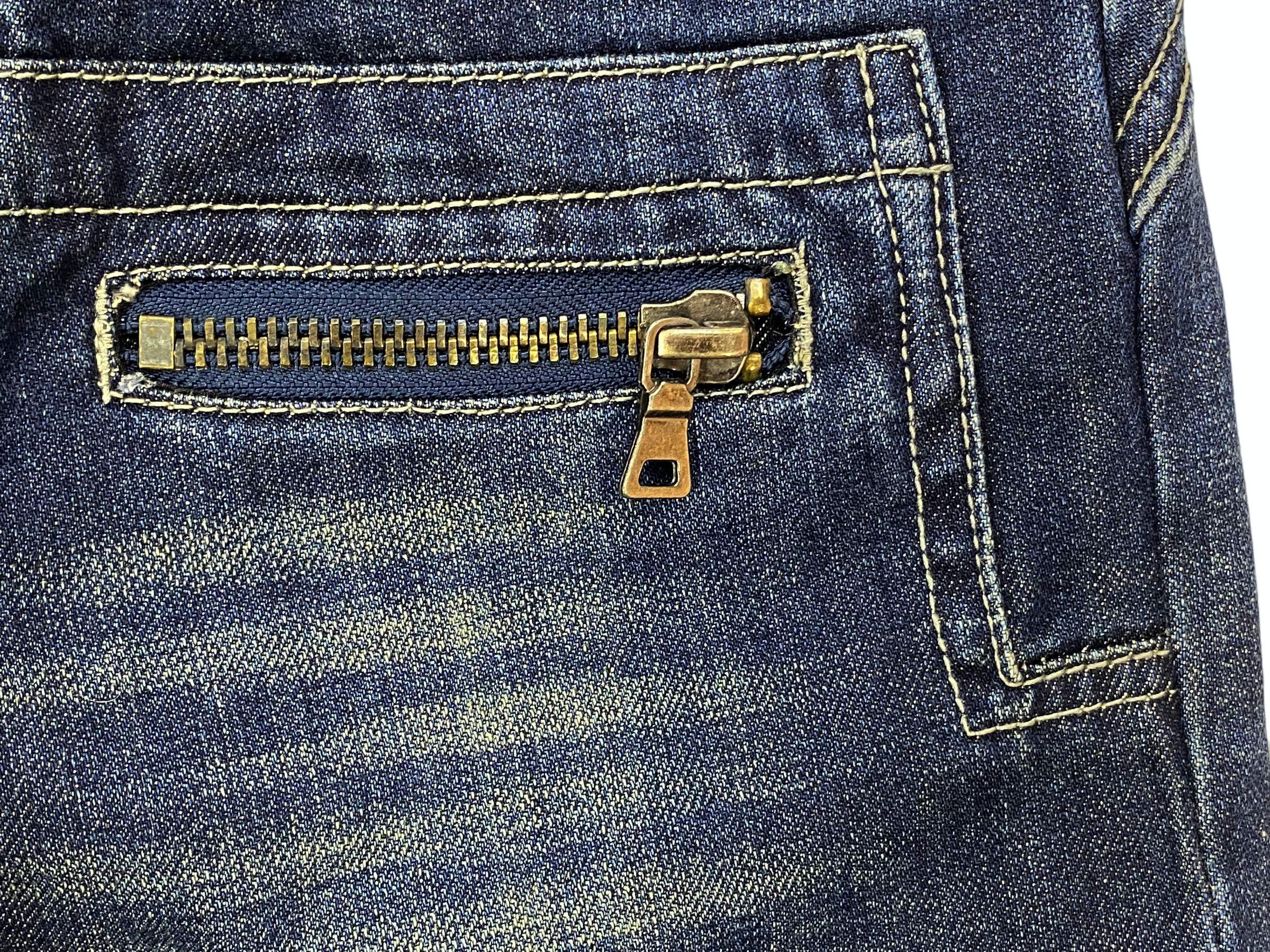 Japanese Brand The One Distressed Jeans Multizipper Pocket Size US 29 - 8 Thumbnail