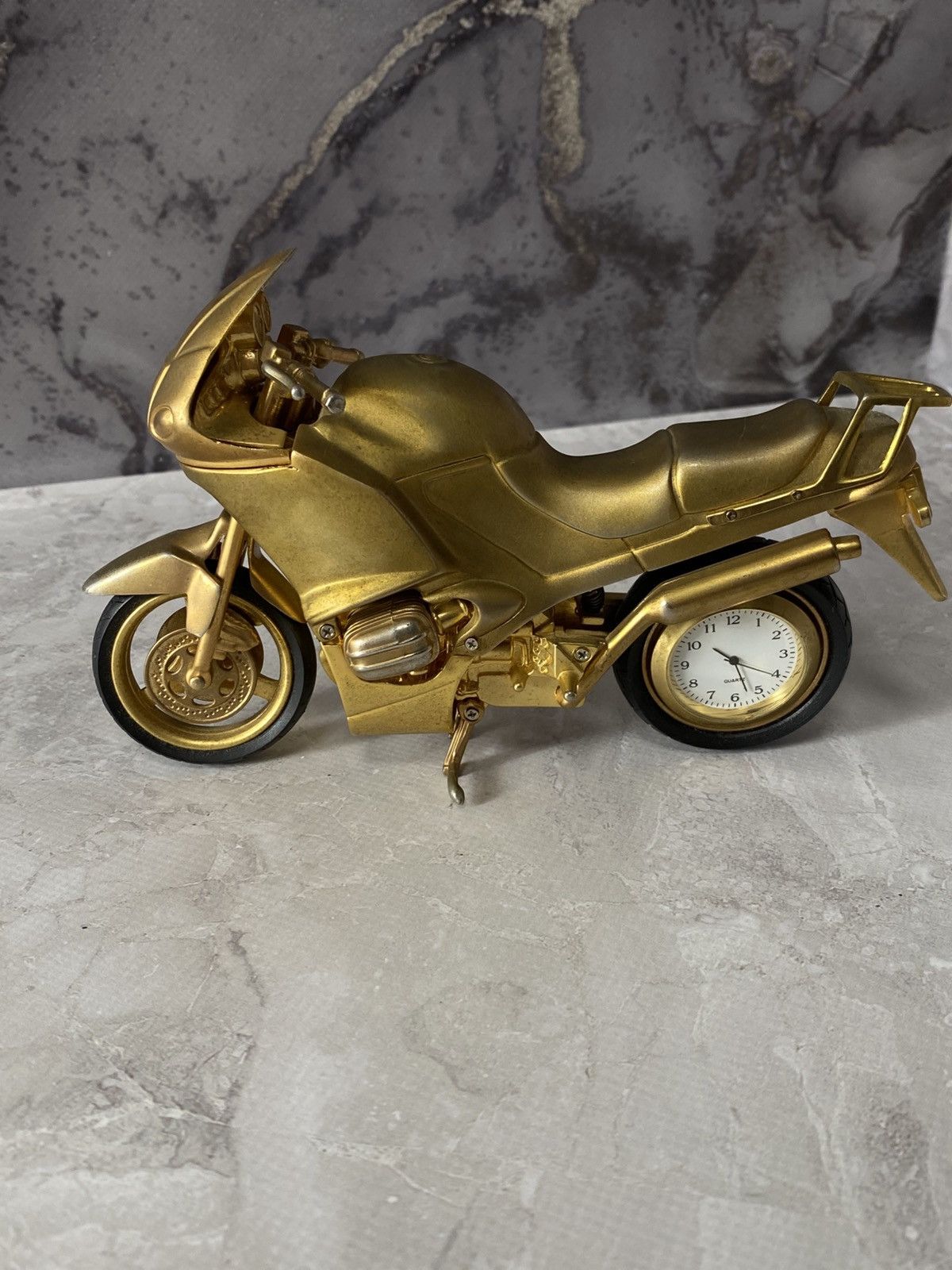 Japanese Brand Gold Motorcycle Desk Watch Vintage Collectible Quartz Clock Size ONE SIZE - 1 Thumbnail