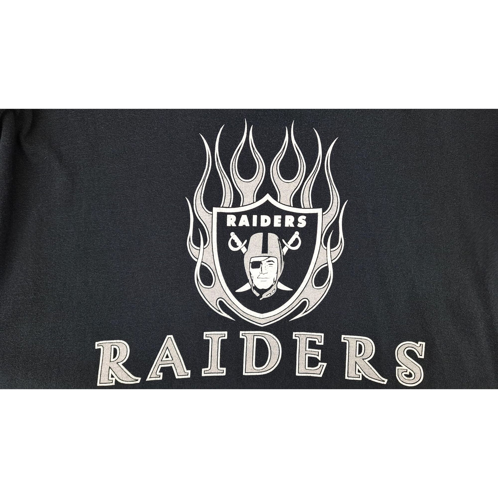 NFL Vintage Oakland Raiders Black Long Sleeve Shirt Flame Men XL Size US XL / EU 56 / 4 - 2 Thumbnail
