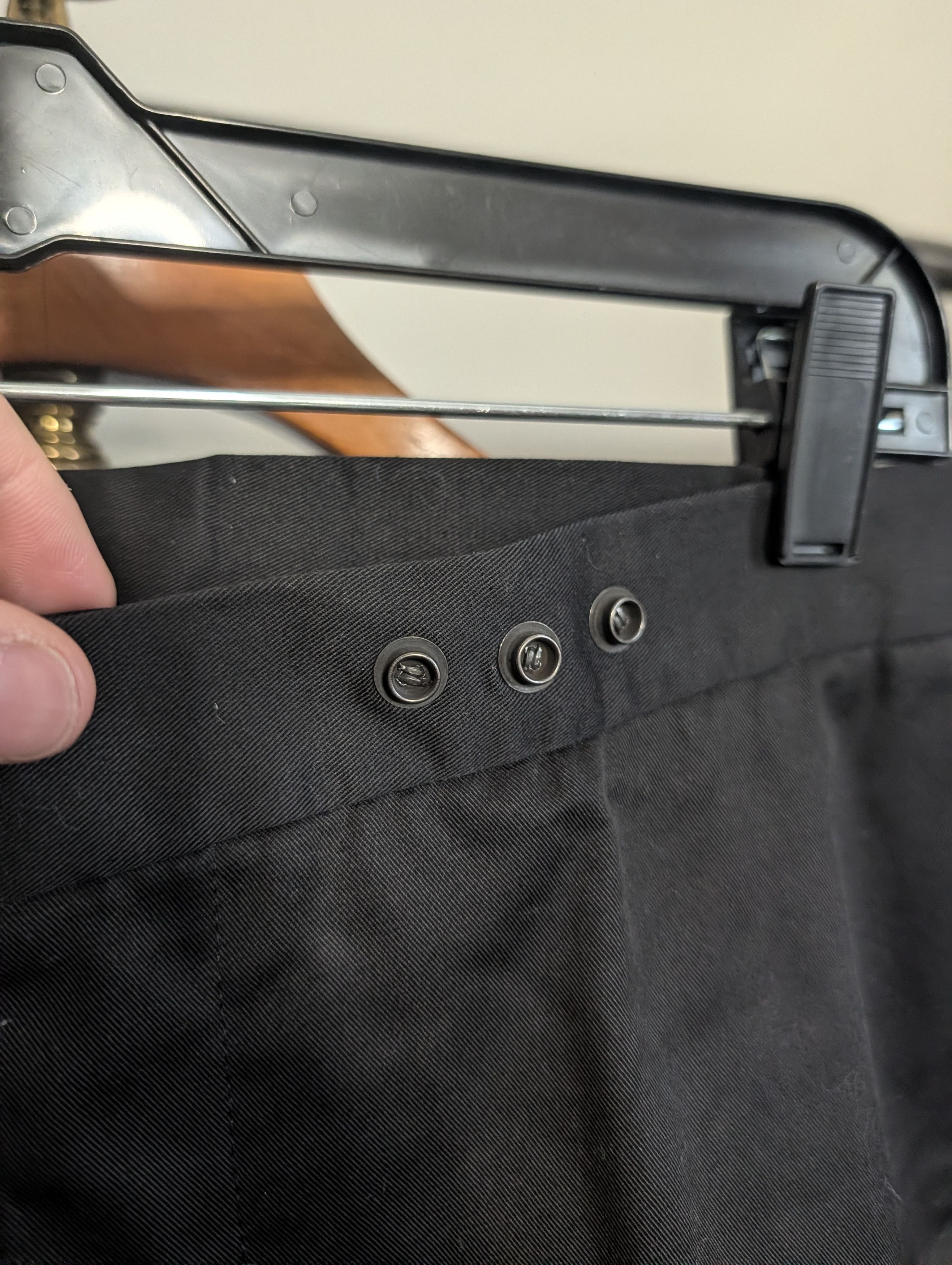 Dior AW2003 Hedi Rivet Detail NWT Black Cotton Pants 50 Size US 34 / EU 50 - 4 Thumbnail