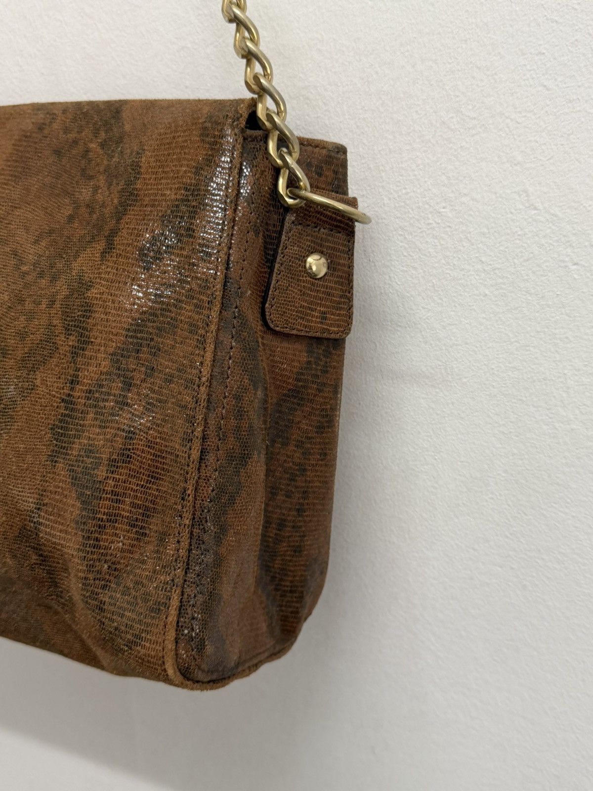 A.P.C. A.P.C. Leather Chain-Link Shoulder Snakeskin Print Size ONE SIZE - 7 Thumbnail