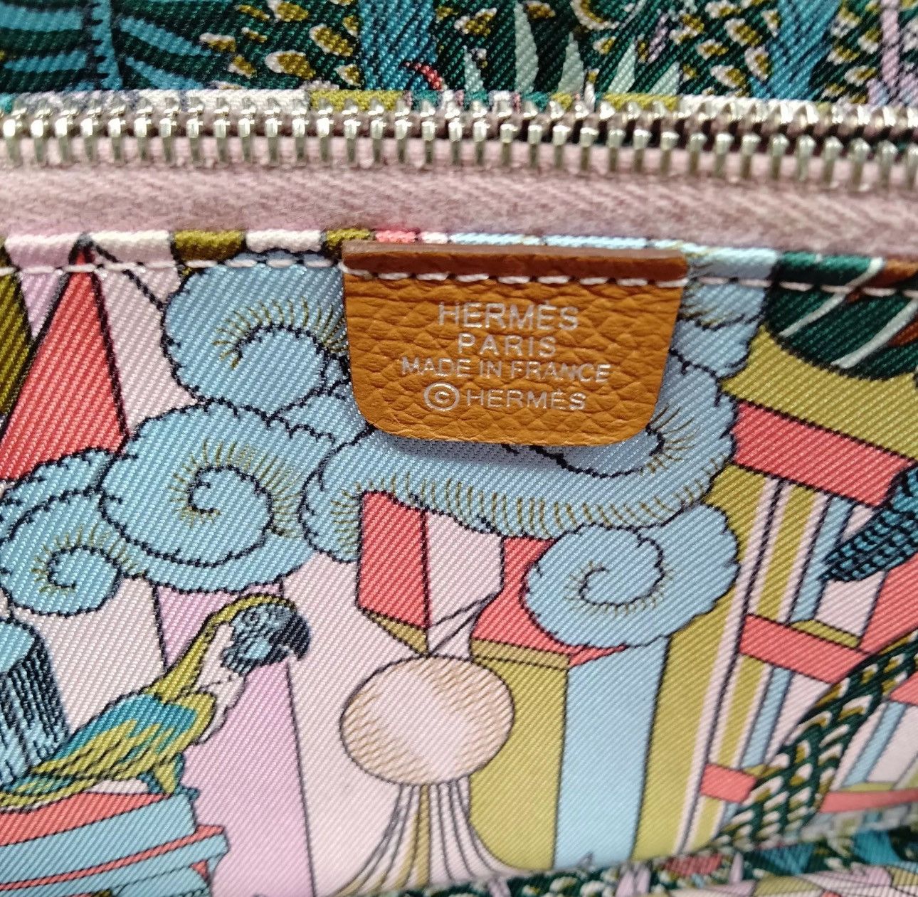 Hermes Long Wallet Lime Brown Leather