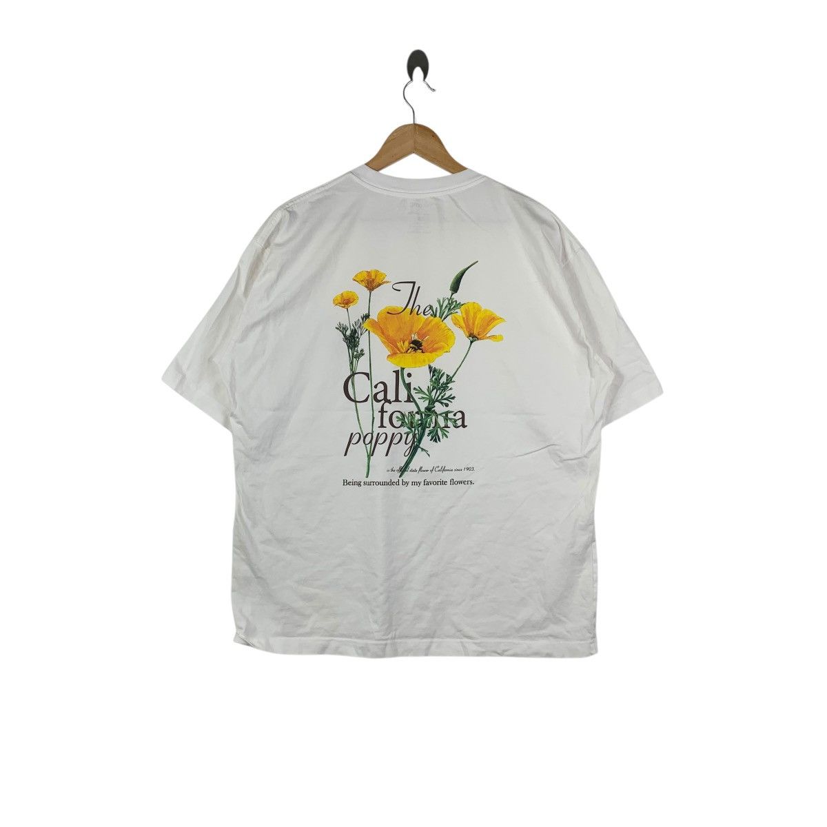 GU GU x NOWART TEXTILE California Poppy Flower Boxy Tee Shirt Size XL / US 12-14 / IT 48-50 - 1 Thumbnail