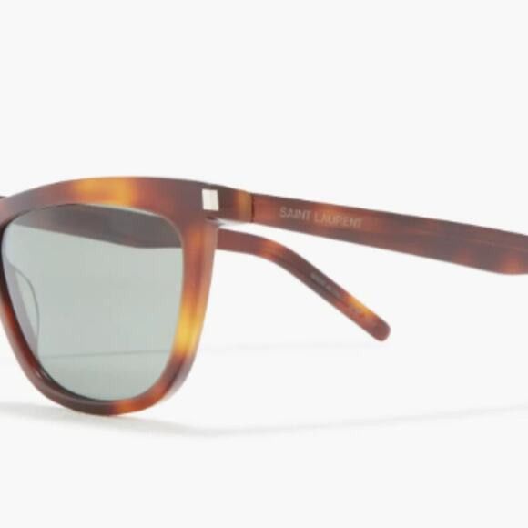 Saint Laurent Paris Saint Laurent 58mm Cat Eye Sunglasses Havana Green Size ONE SIZE - 5 Thumbnail