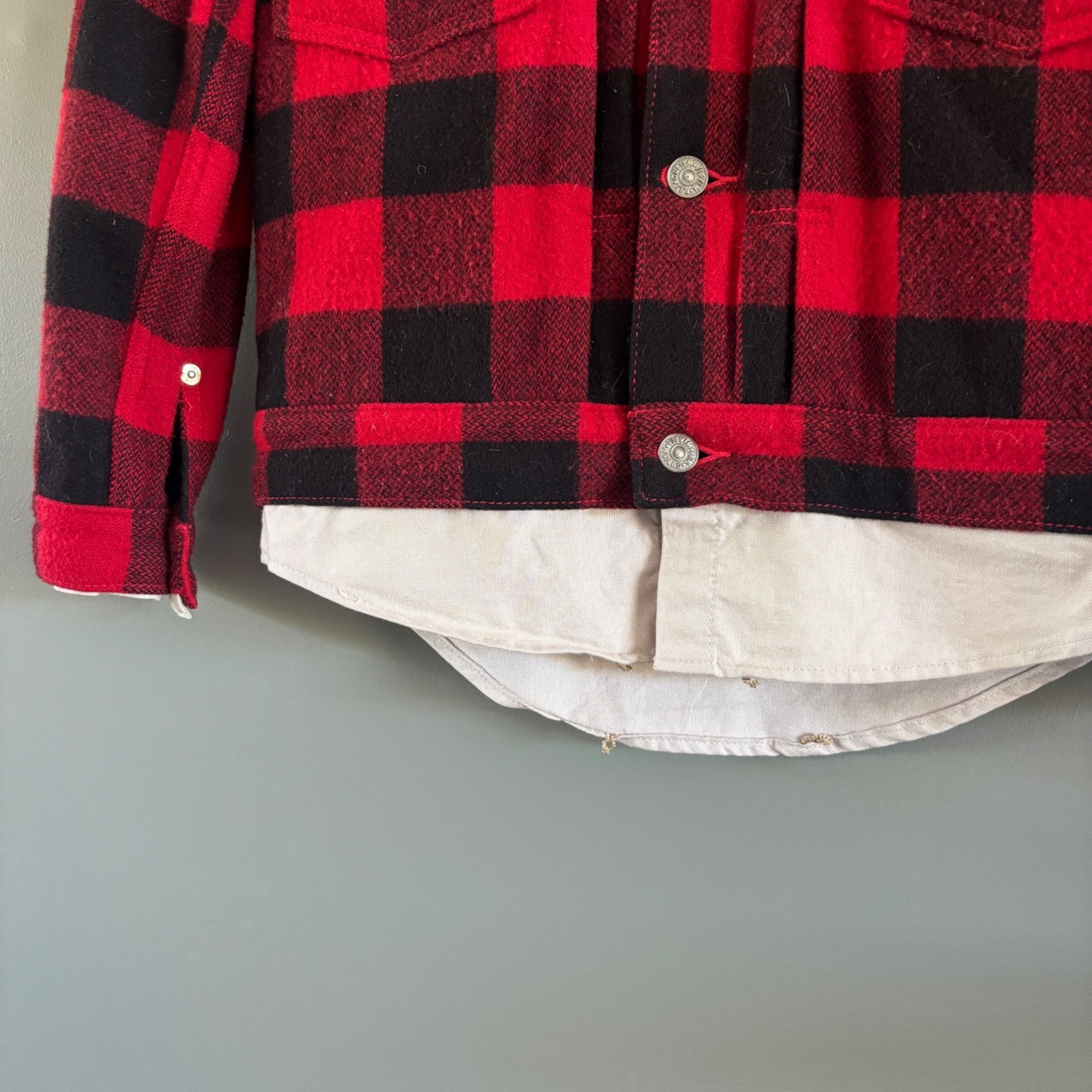 Visvim Visvim Japan Men's S Buffalo Plaid Layered Wool Flannel Jack Size US S / EU 44-46 / 1 - 7 Thumbnail