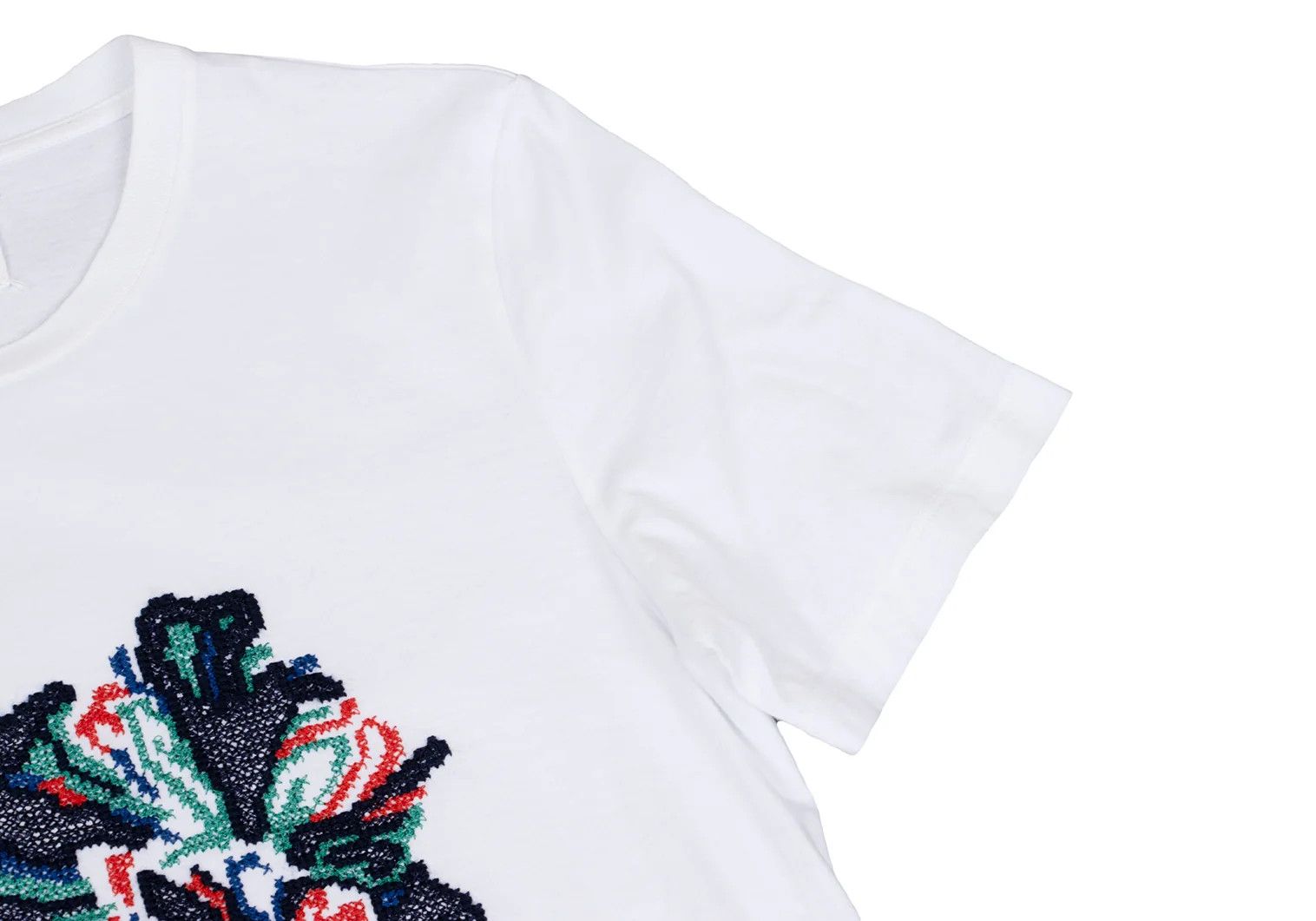 Maison Margiela Cotton Front Embroidered Design T-Shirt in White and Navy Size US S / EU 44-46 / 1 - 4 Thumbnail