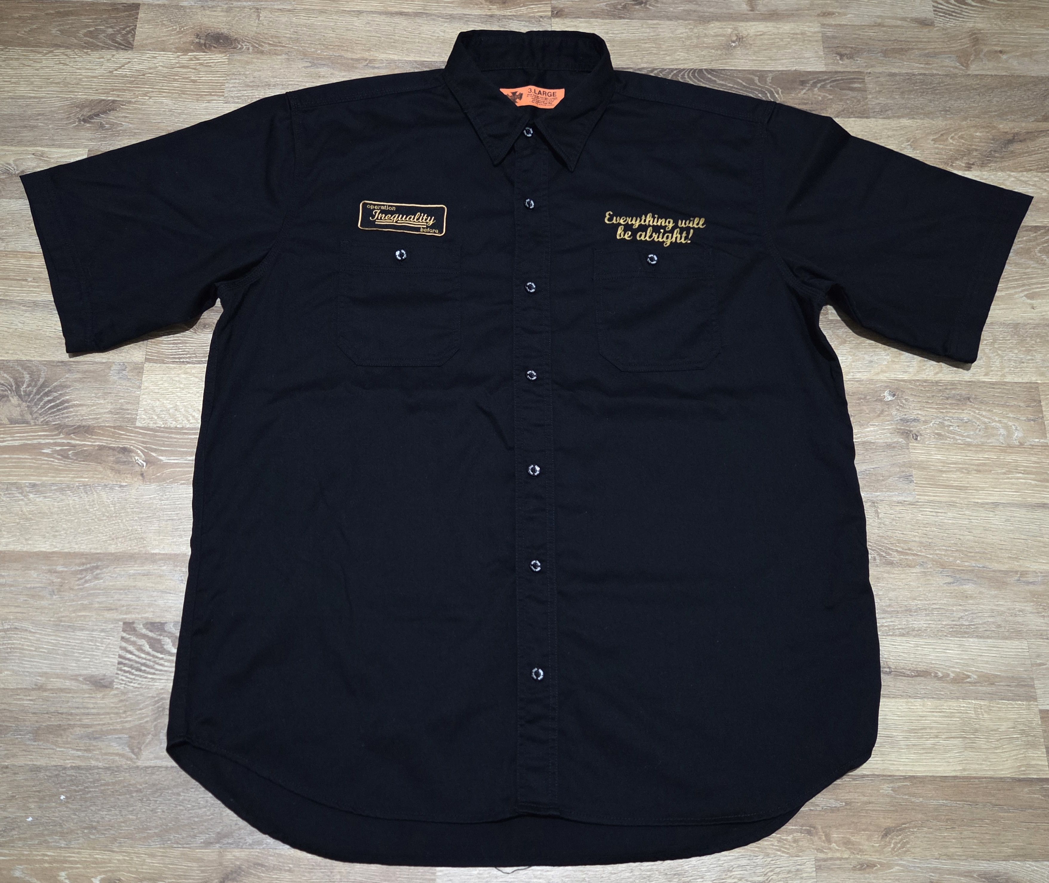 Vintage Open Dich Embroidered Double Pockets Work Wear Style Shirt Size US XXL / EU 58 / 5 - 1 Thumbnail
