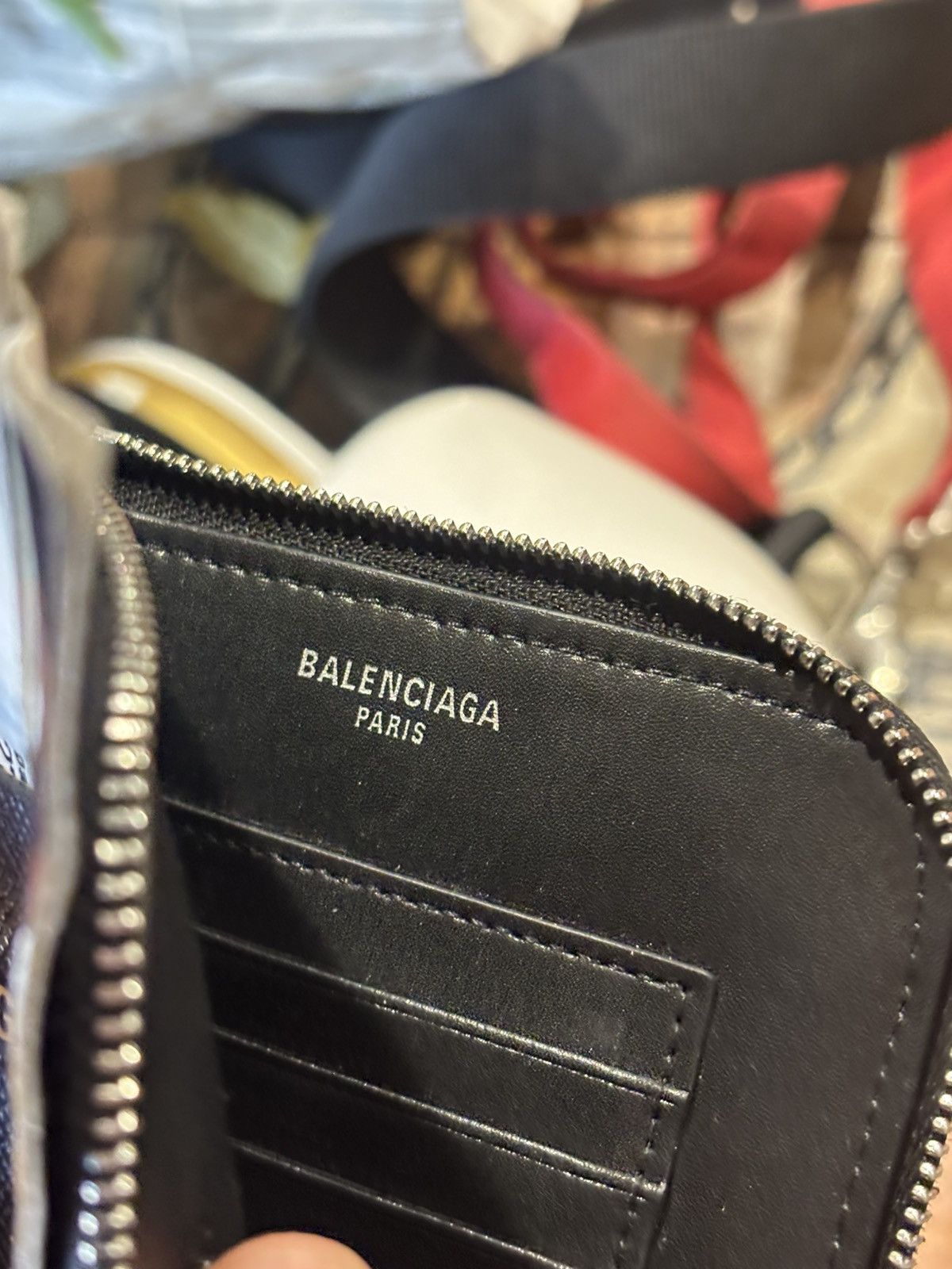 Balenciaga Balenciaga Black Passport Ticket Zip Wallet Size ONE SIZE - 3 Thumbnail