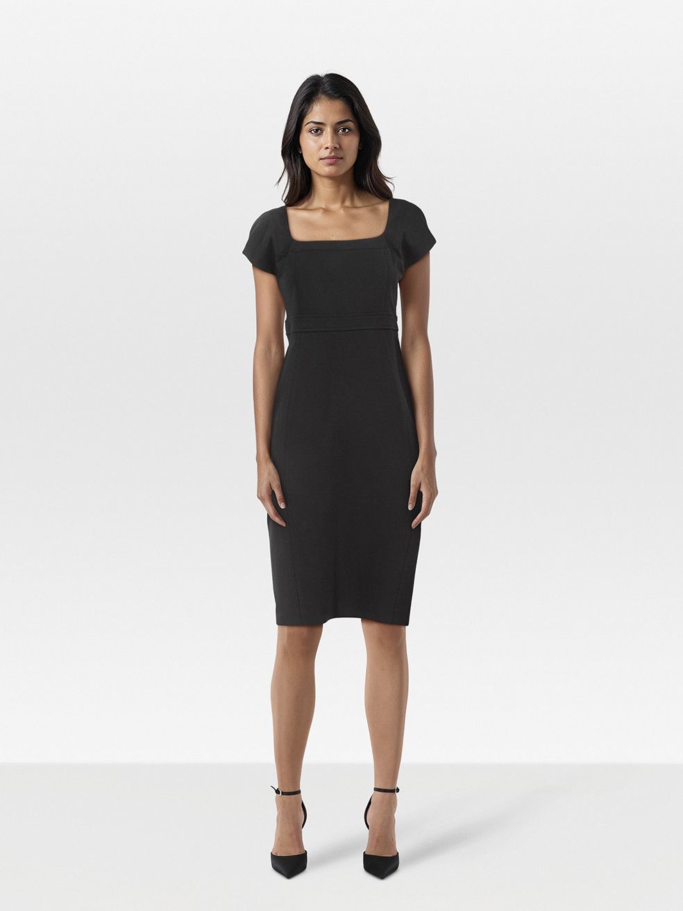 Diane von Furstenberg Black Square Neck Dress Size M / US 6-8 / IT 42-44 - 1 Thumbnail