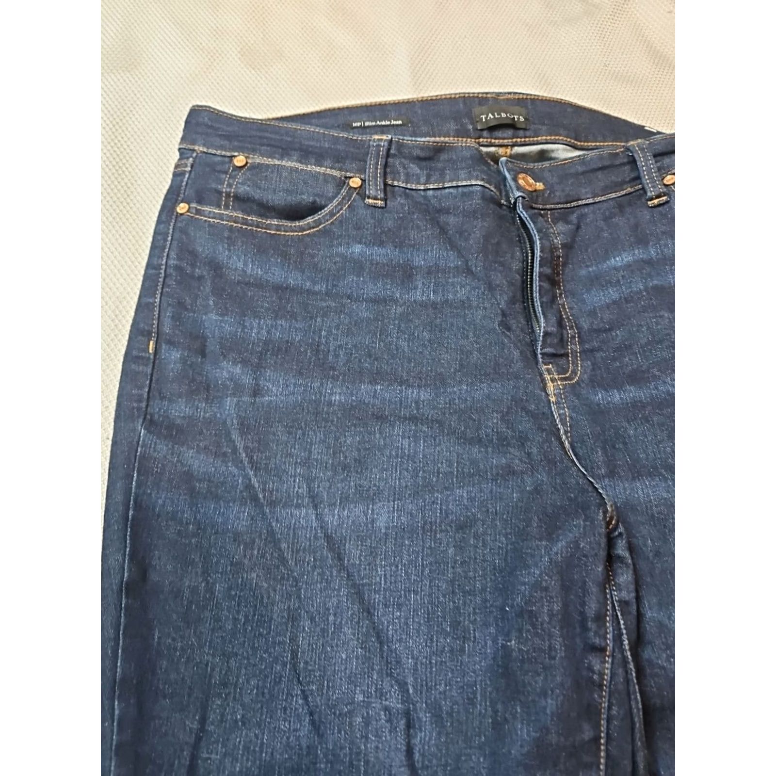 Talbots Talbots Jeans Womens Size 14 Blue Slim Ankle Stretch Denim Casual Mom Pants Size 36" / US 14 / IT 50 - 3 Thumbnail