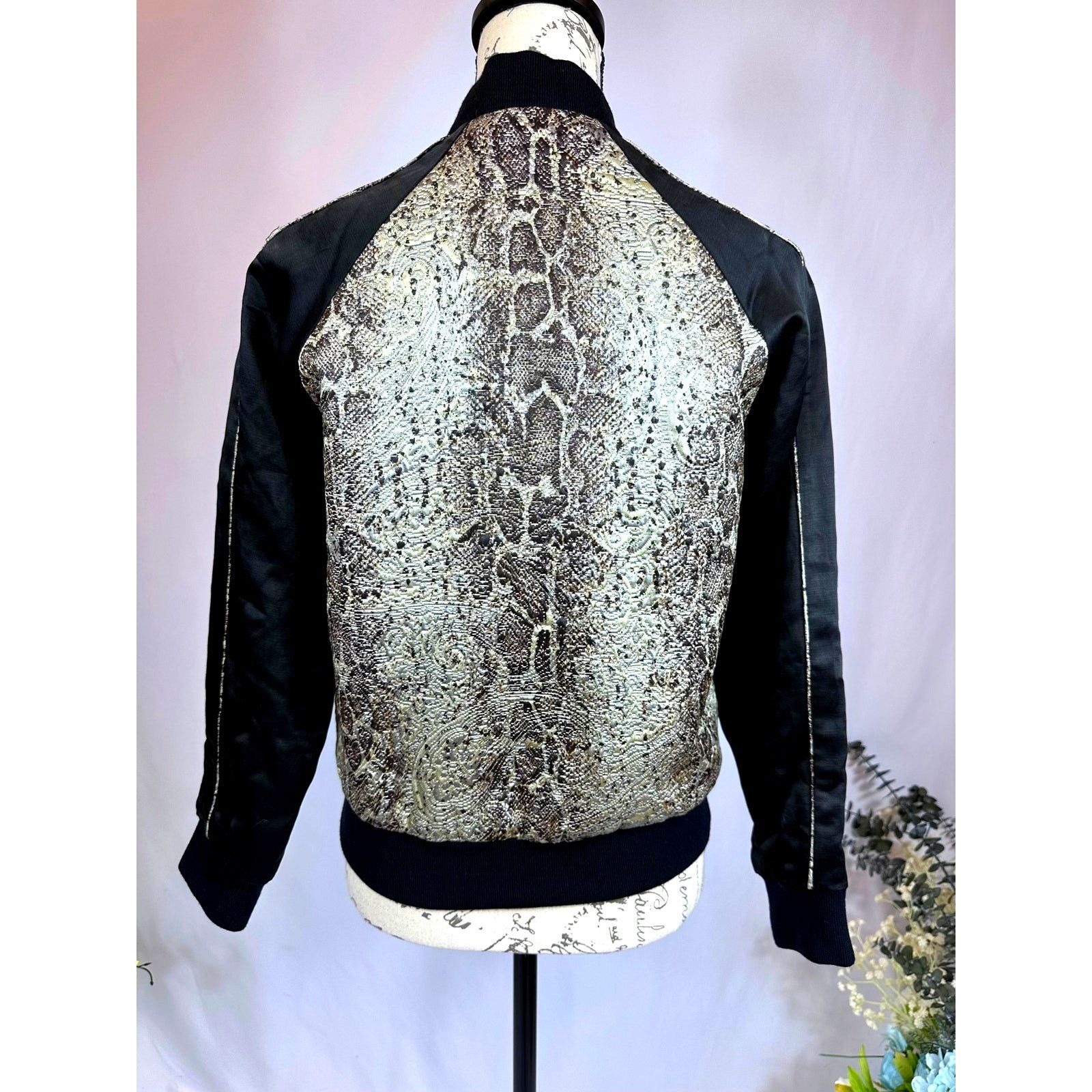 Zadig & Voltaire Zadig & Voltaire Billy Snake Deluxe Bomber Jacket XS Size XS / US 0-2 / IT 36-38 - 20 Thumbnail