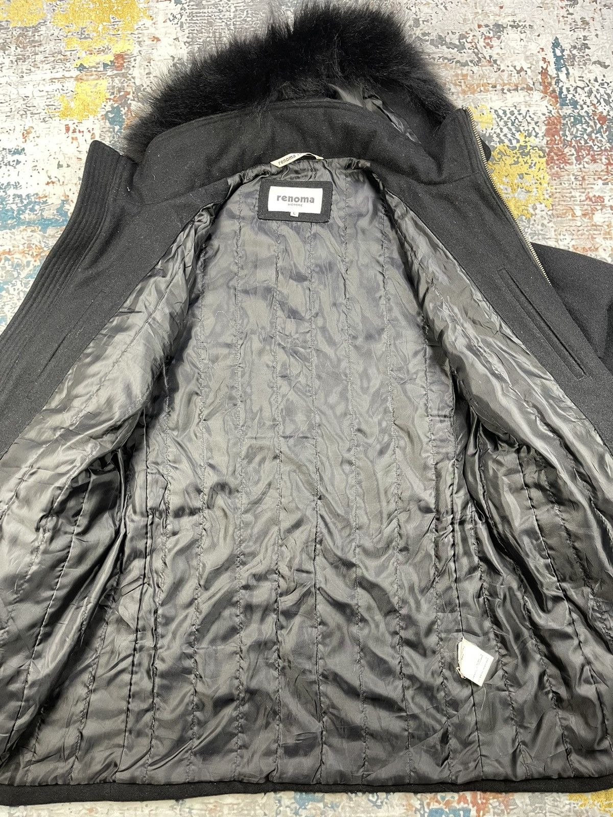 Renoma Renoma Homme Cashmere Wool Hooded Flight Coats Size US L / EU 52-54 / 3 - 9 Thumbnail