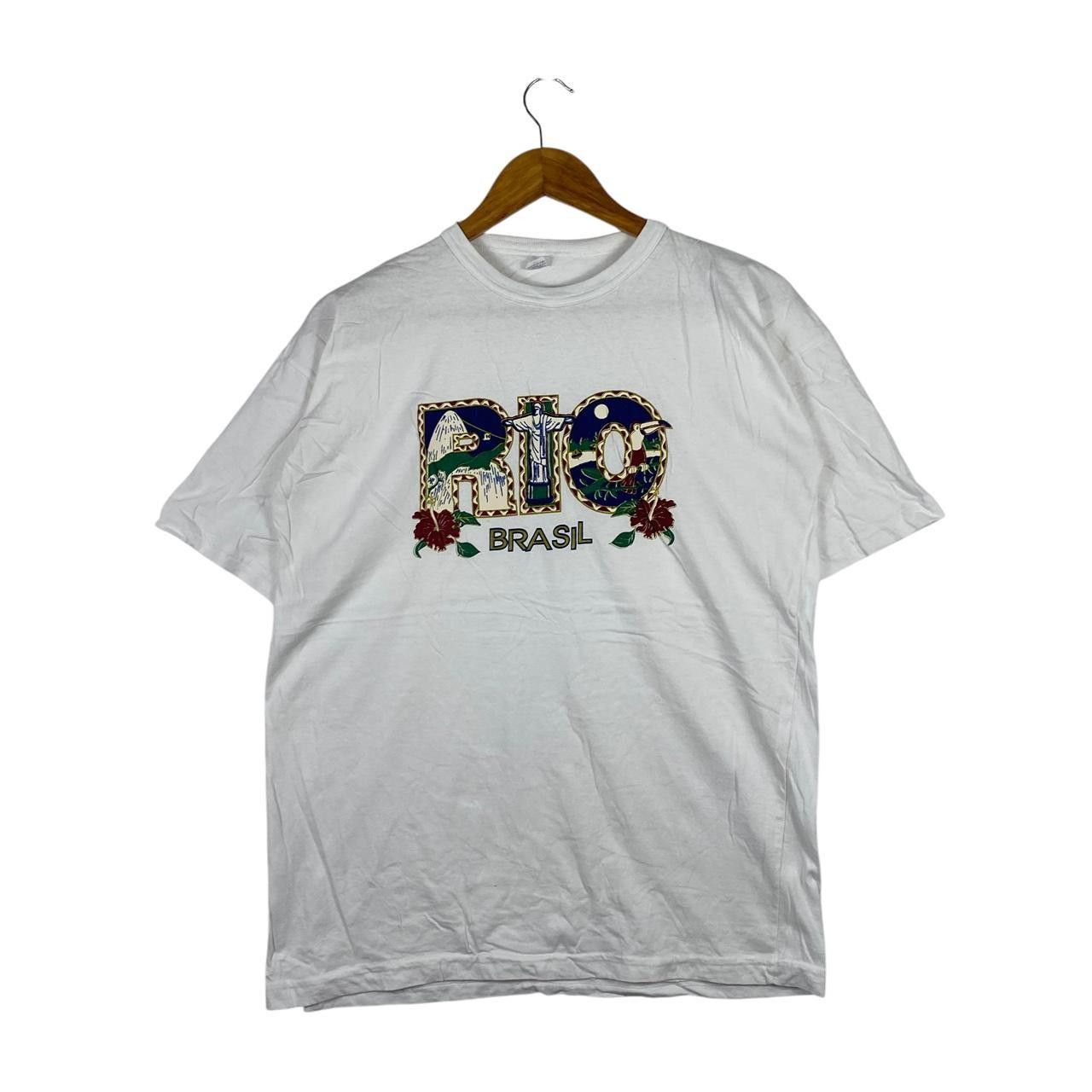 Vintage Vintage BRAZIL RIO ARTWORK Christ The Redeemer Tee Shirt Top Size M / US 6-8 / IT 42-44 - 1 Thumbnail