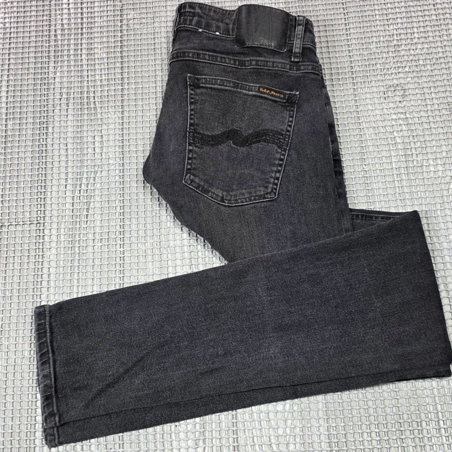 Nudie Jeans Nudie Jeans Co Skinny Lin Jeans Mens Slim 30x32 Black Denim Stretch Pockets 90s Theme Mens Size US 30 / EU 46 - 2 Thumbnail