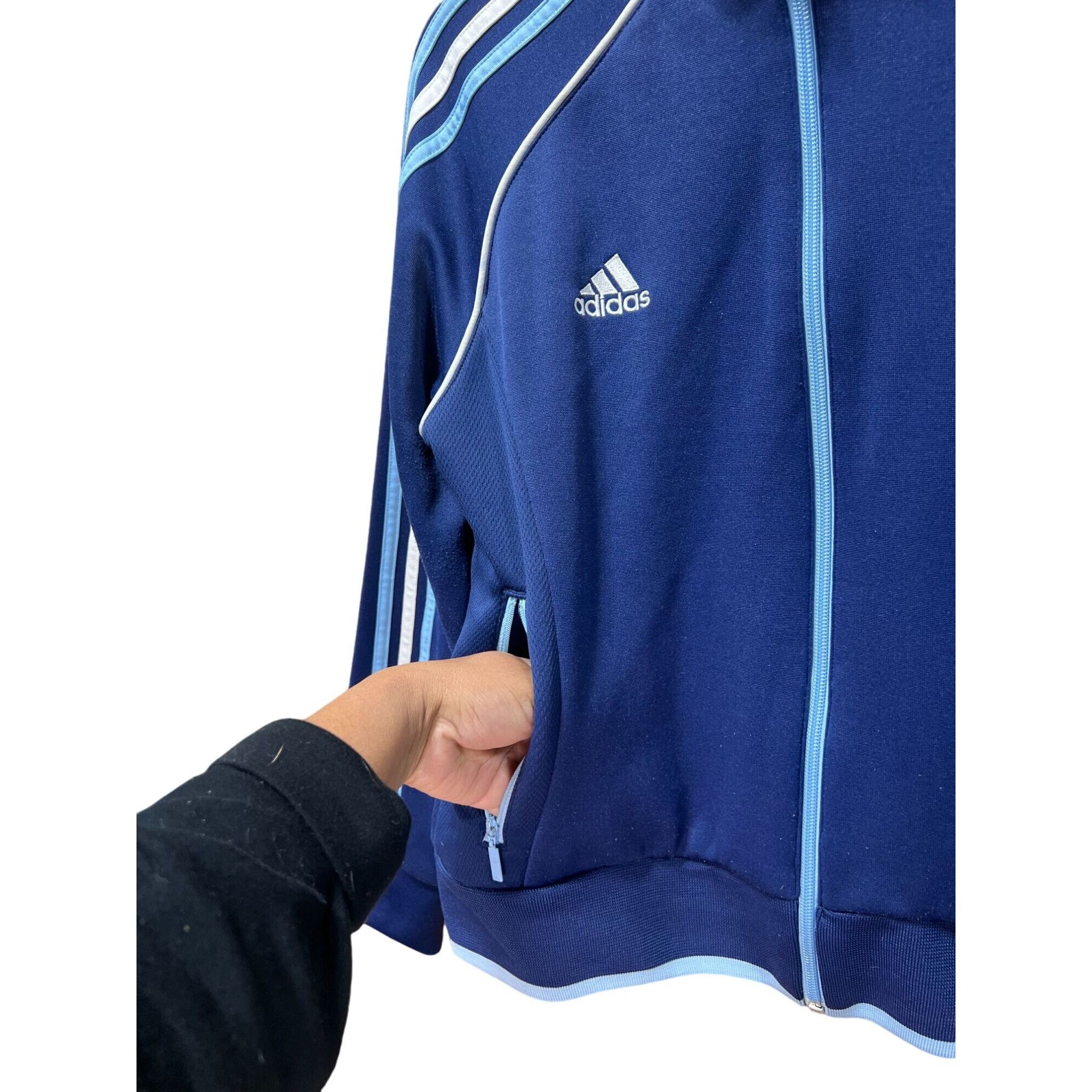 Adidas Adidas - Women's Long Sleeve Sweatshirt - Blue - Large Size L / US 10 / IT 46 - 10 Thumbnail