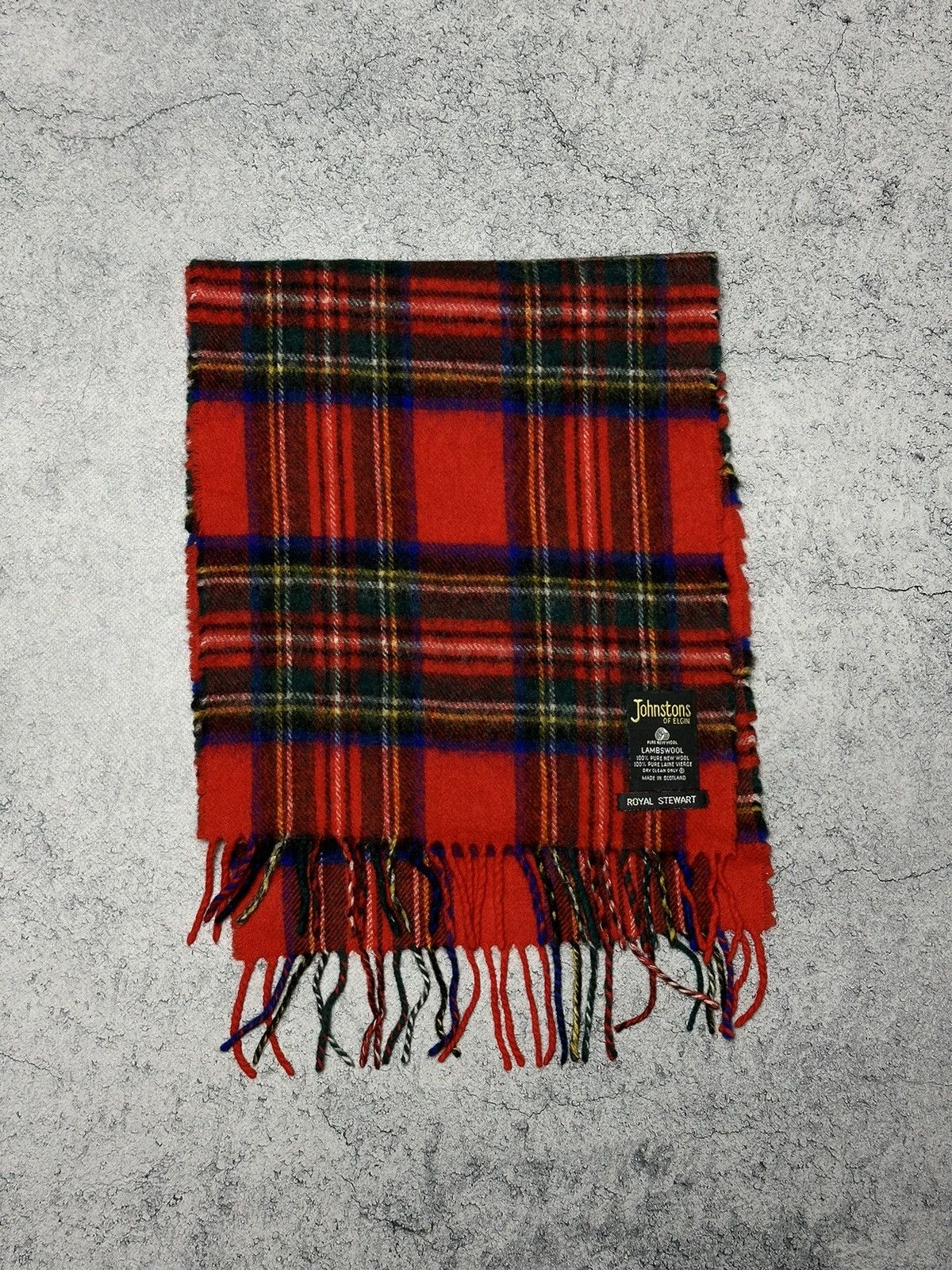 Johnstons Of Elgin × Vintage Johnstons Of Elgin Lambswool Scotland Scarf Muffler Size ONE SIZE - 3 Thumbnail