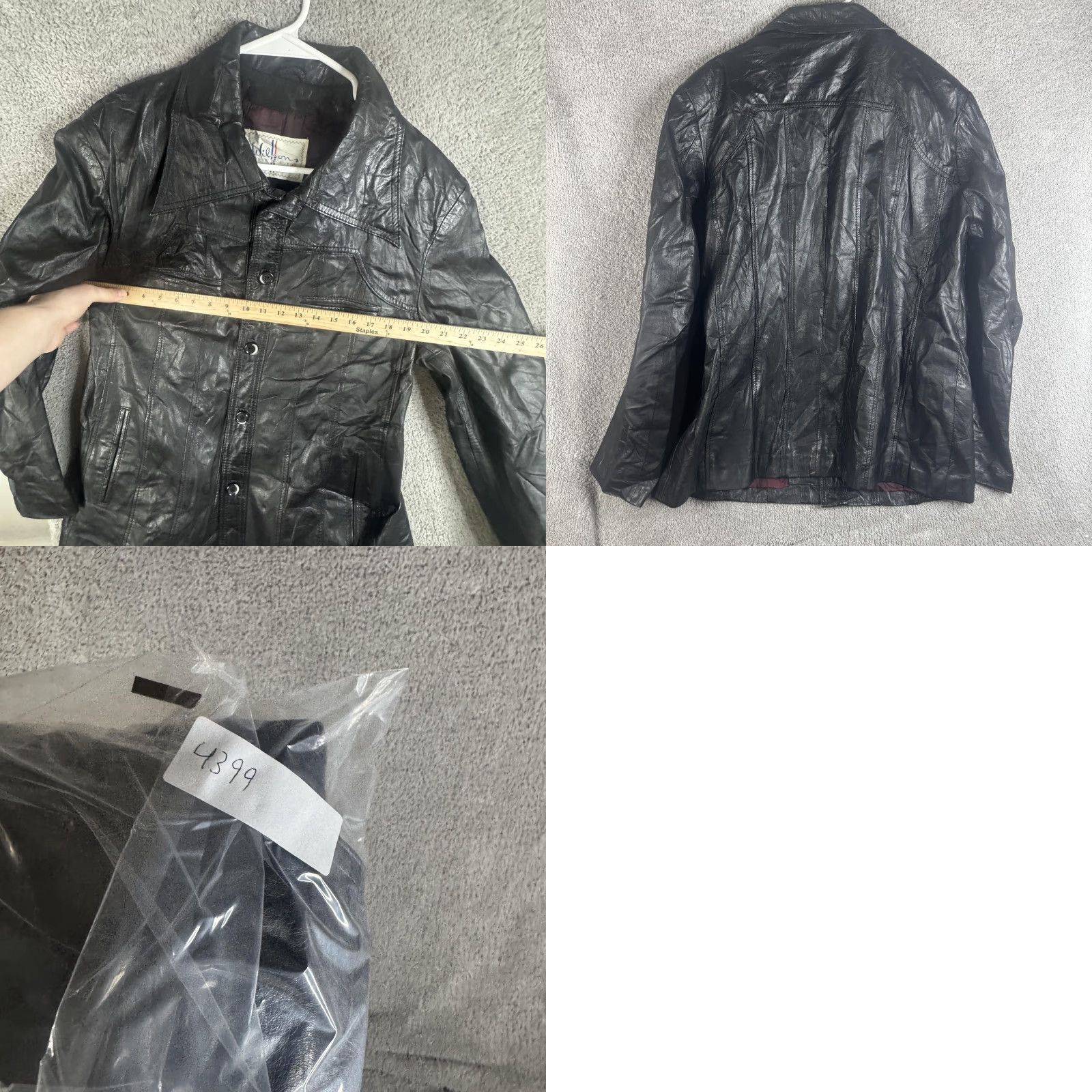 House of CB VINTAGE Wilson's House Of Suede And Leather Jacket Womens M Black Button Size M / US 6-8 / IT 42-44 - 9 Thumbnail