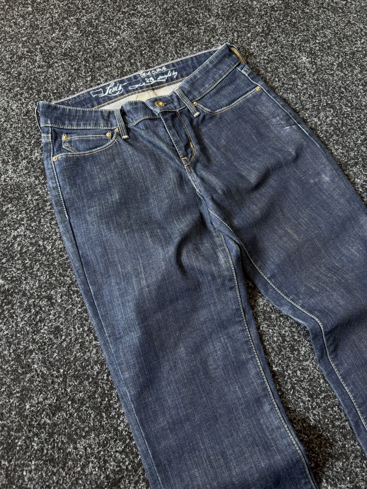 Levi's Western 00s Y2K Levi’s Demi Curve Straight Leg Jeans W25 Size 25" / US 0 / IT 36 - 5 Thumbnail