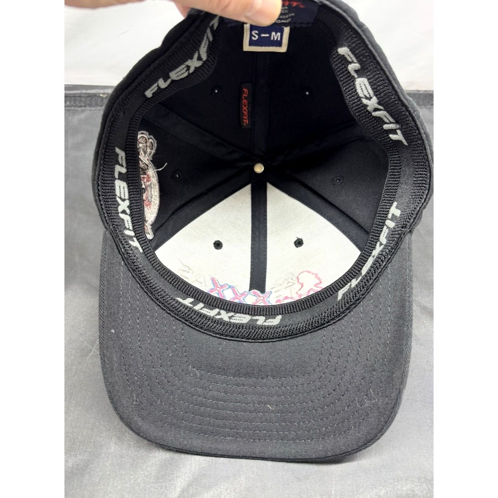 Vintage VINTAGE? No. Team Texxxas Exotic Racing Hat Cap Fitted Size A/M Black Stretch Fit Cannonball Size ONE SIZE - 4 Thumbnail