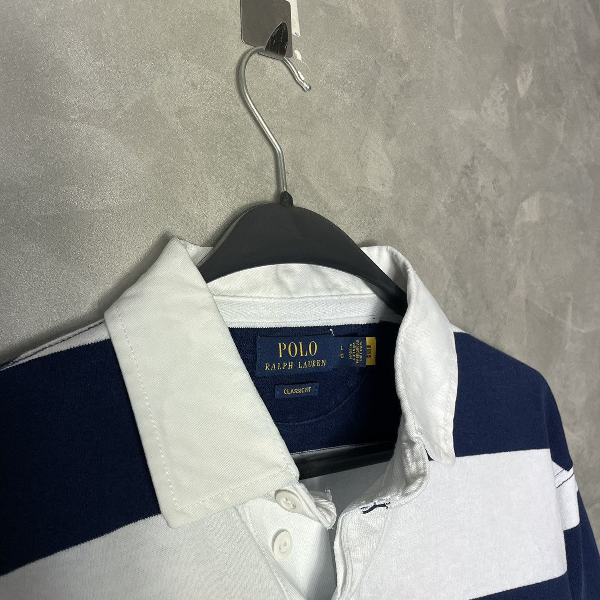 Polo Ralph Lauren × Vintage Vintage Polo Ralph Lauren Striped Rugby Shirt Size US L / EU 52-54 / 3 - 4 Thumbnail