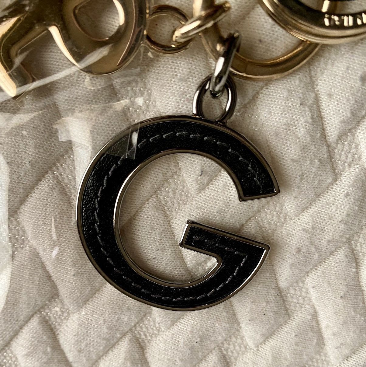 Dolce & Gabbana Dolce & Gabbana 🇮🇹 Metal/Black Calf Palladium Charm Key Chain Size ONE SIZE - 7 Thumbnail