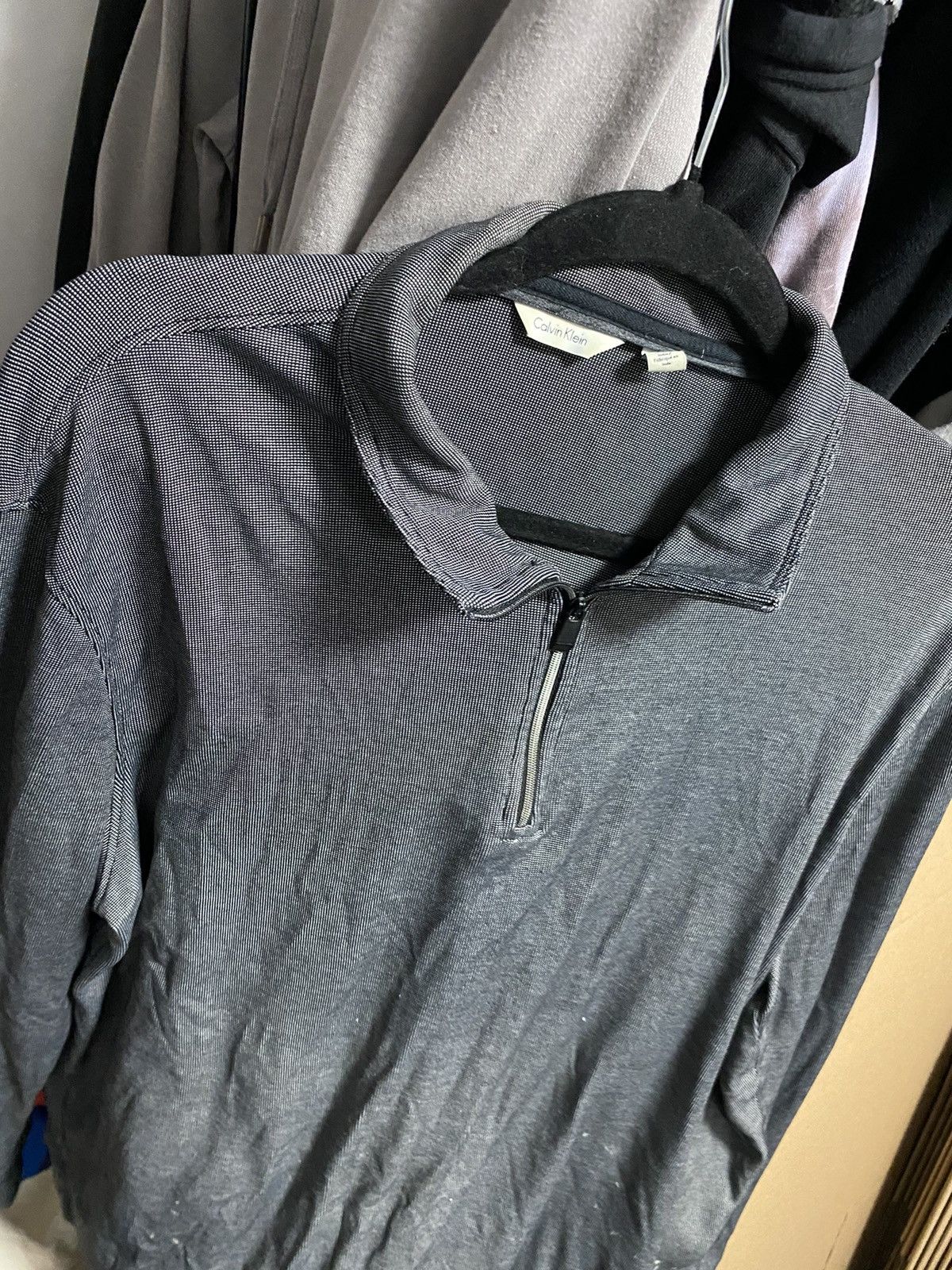 Calvin Klein Large Quarter Zip Sweater Size US L / EU 52-54 / 3 - 4 Thumbnail