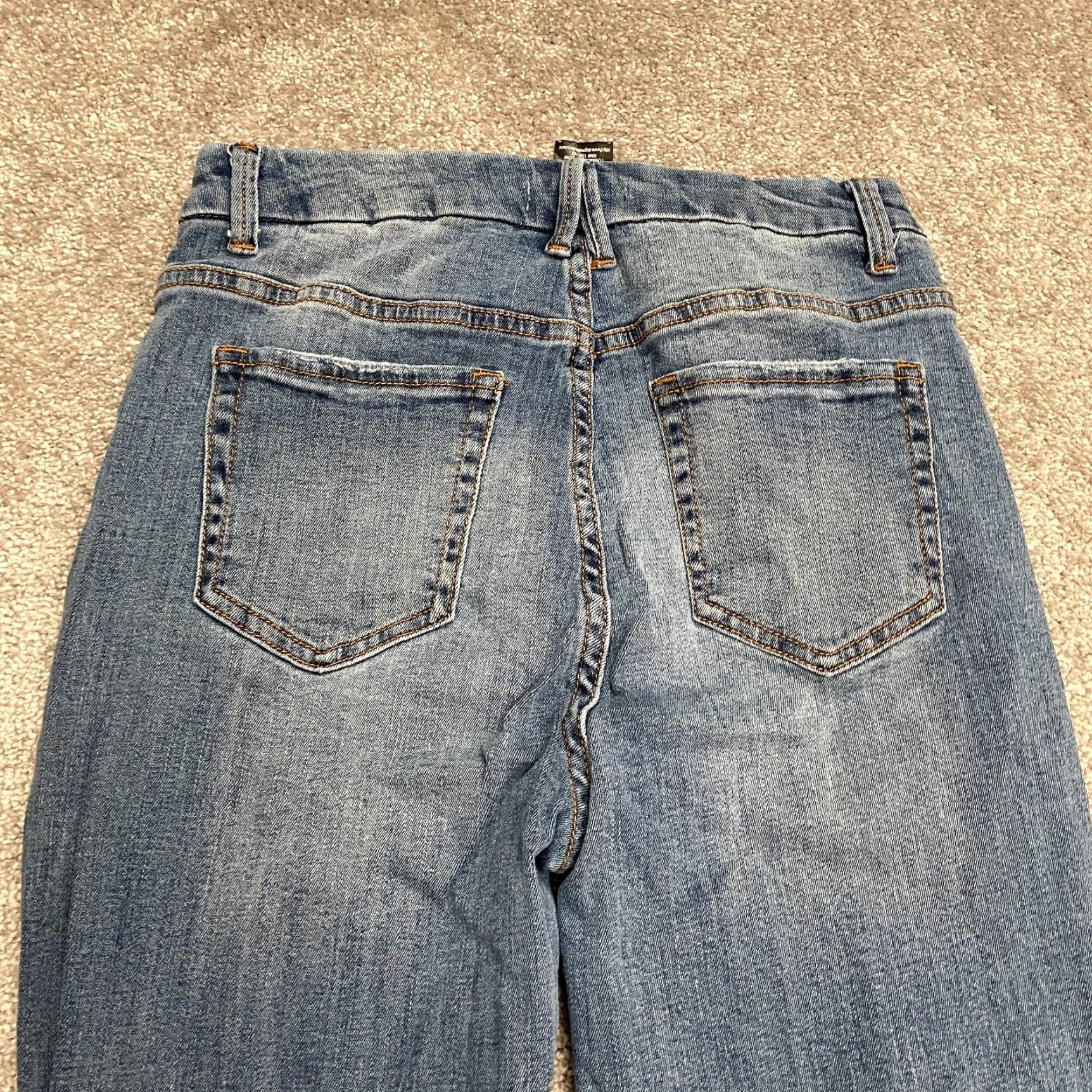 Fashion Nova Fashion Nova Jeans Junior 11 Blue Distressed Straight High Rise 28x31 Woman Size 32" / US 10 / IT 46 - 5 Thumbnail