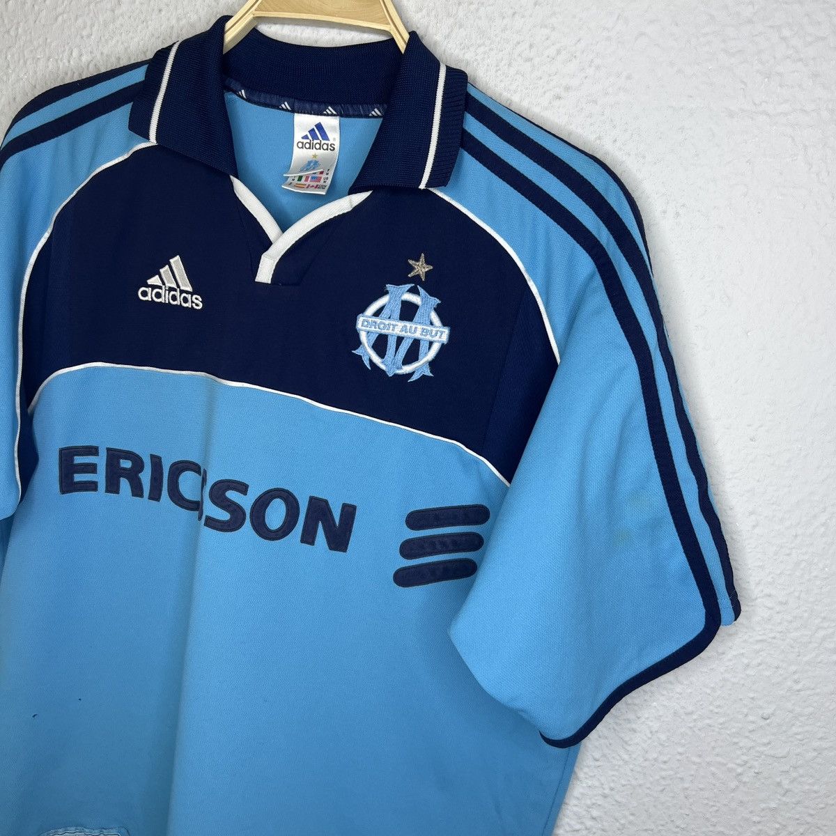 Adidas × Vintage Olympique Marseille 2000 2001 Adidas away football shirt Size US M / EU 48-50 / 2 - 3 Thumbnail