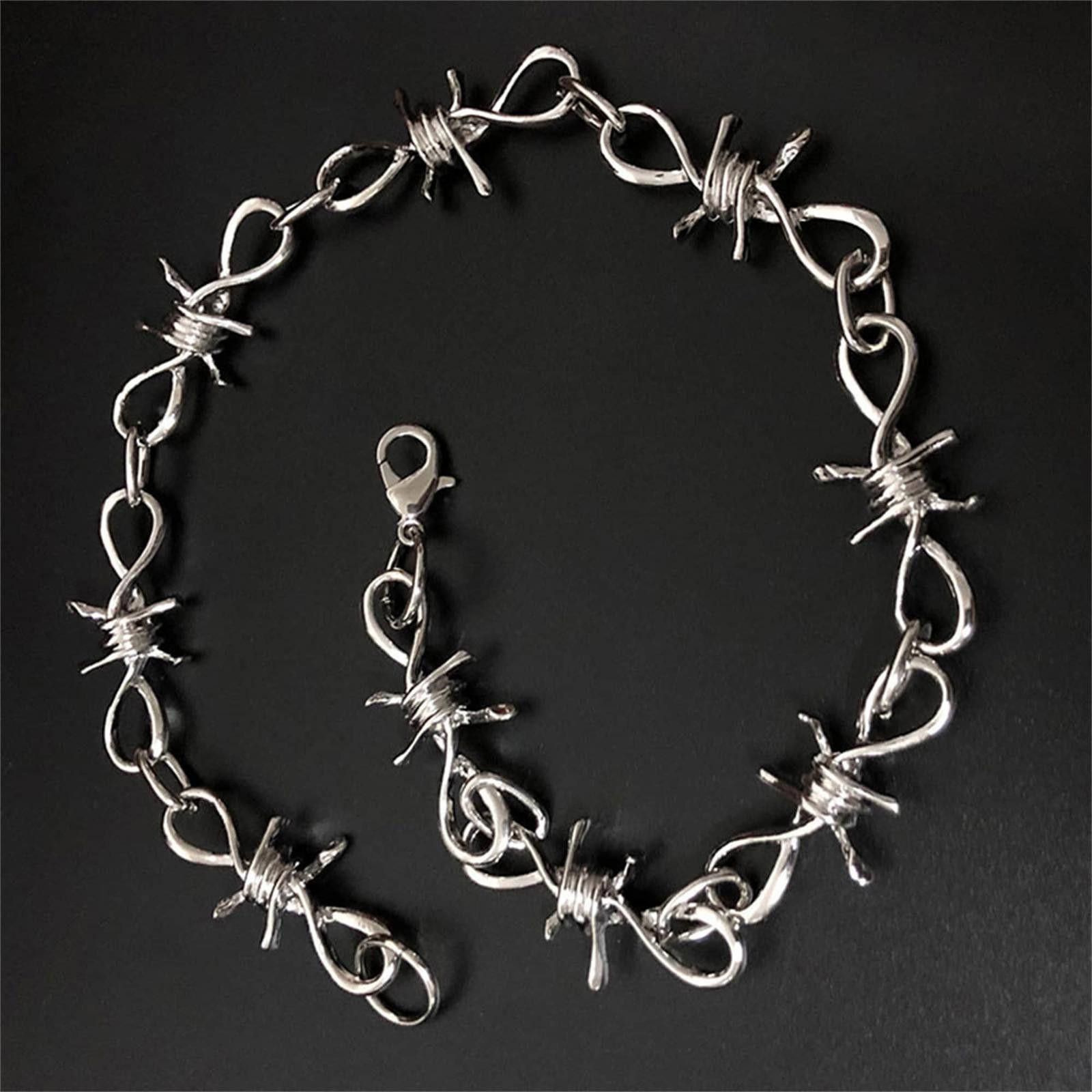 Jewelry Barbed Wire Necklace, Choker Necklace Size ONE SIZE - 3 Thumbnail