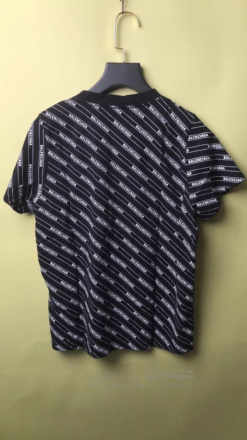 Balenciaga Balenciaga Black Full Print Bullet Hole Letter Short Sleev Size US L / EU 52-54 / 3 - 2 Thumbnail