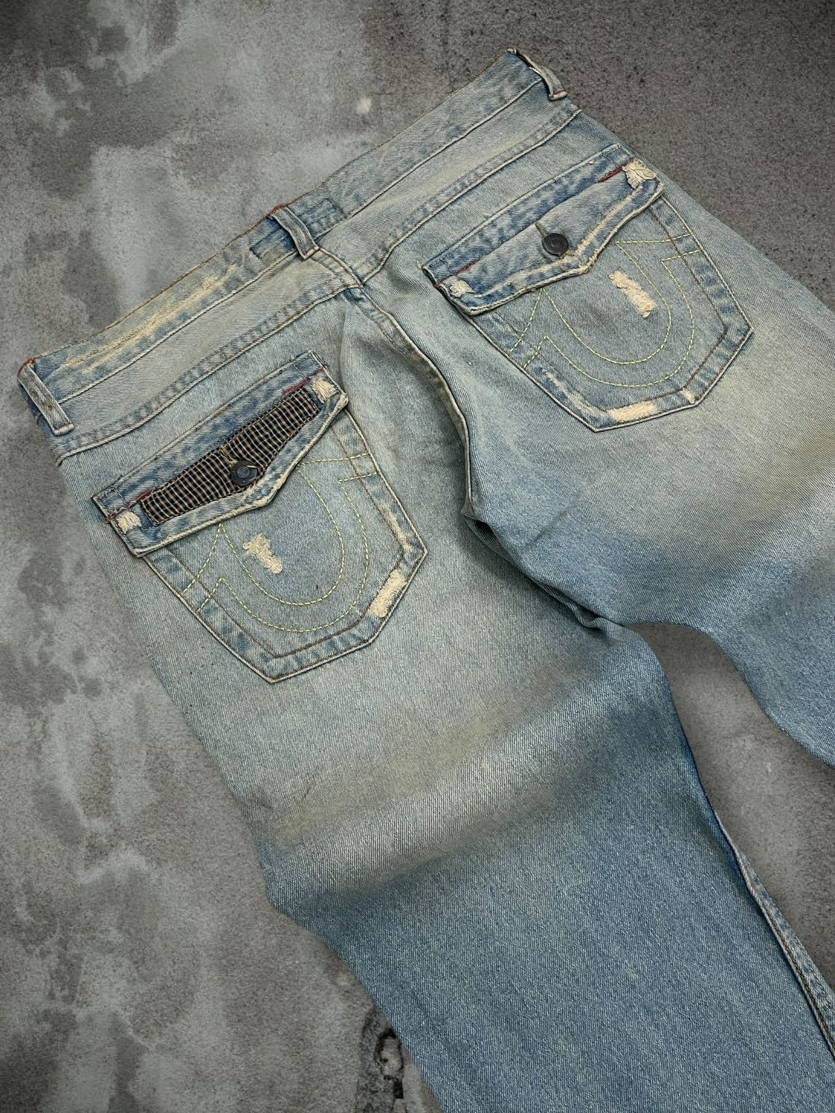 Tornado Mart Vintage Og 90s Japan Fancy Collection Patchwork Flared Denim Size US 32 / EU 48 - 17 Thumbnail