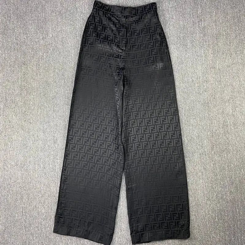 Fendi Fendi Black Silk Casual Pants Size S 0089 Size 23" - 1 Thumbnail