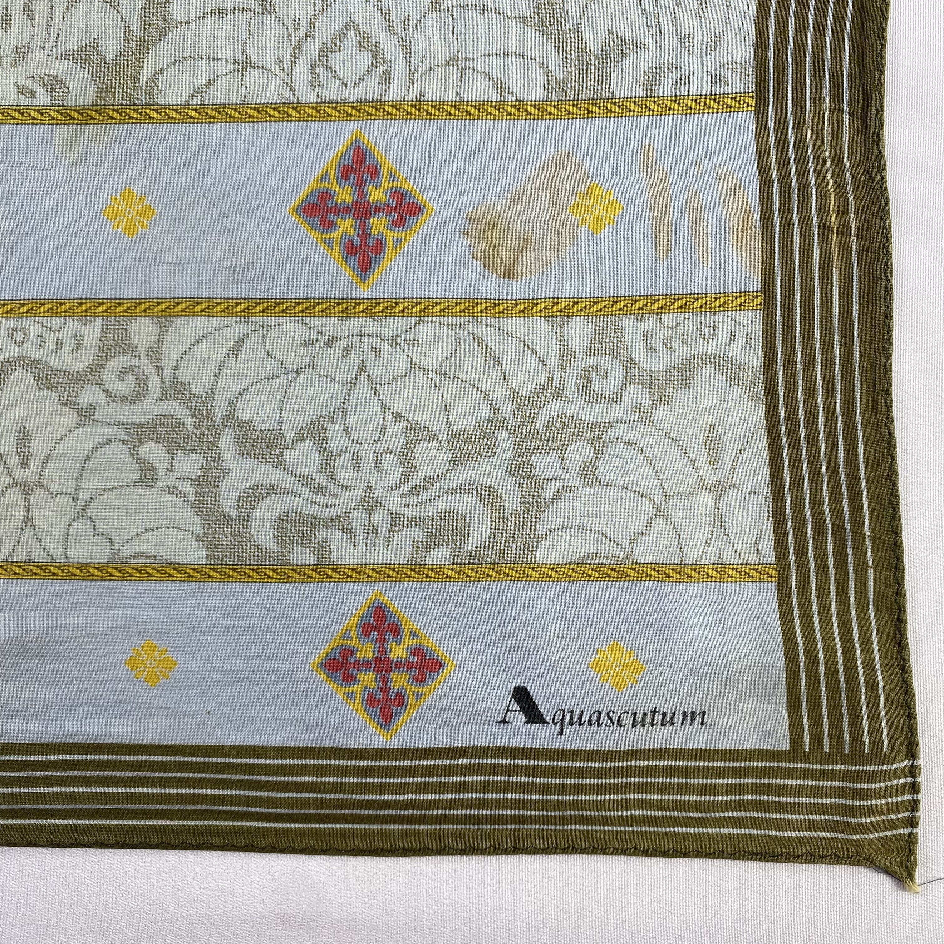 Aquascutum × Vintage Aquascutum Handkerchief / Neckerchief / Bandana-P1532 Size ONE SIZE - 3 Thumbnail