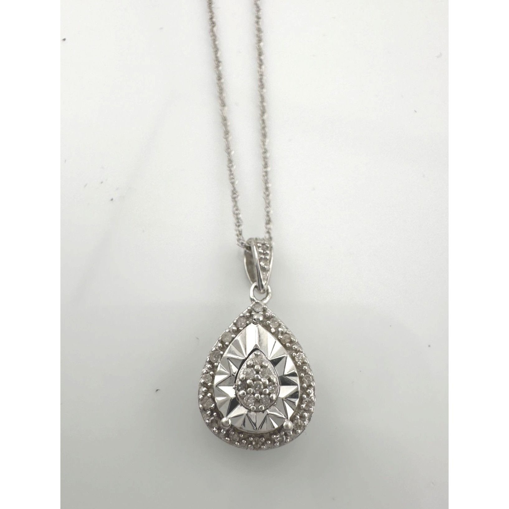 Other Pear Cut Natural Diamond Pendant Necklace Size ONE SIZE - 5 Thumbnail