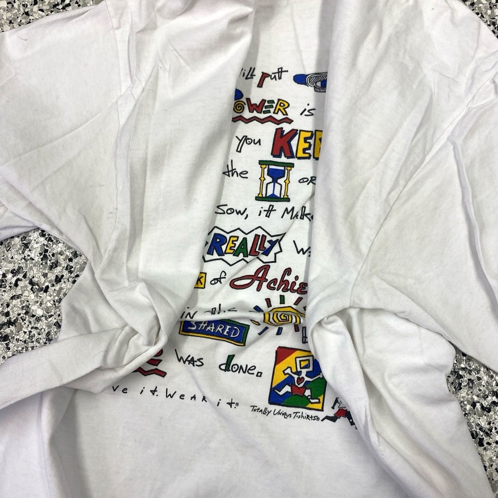 Vintage VINTAGE TUT T-Shirt White 90s Money Power Time XL Men Short Sleeve Crew Neck Cotton Logo Size US XL / EU 56 / 4 - 3 Thumbnail