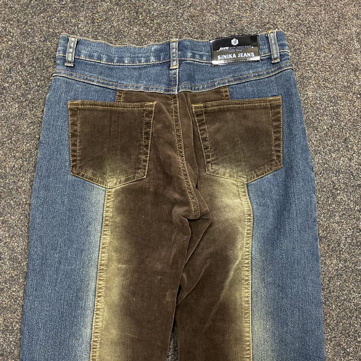 Vintage Y2K Baggy Wide Leg Distressed Patchwork Pants Streetwear Size 30" / US 8 / IT 44 - 3 Thumbnail