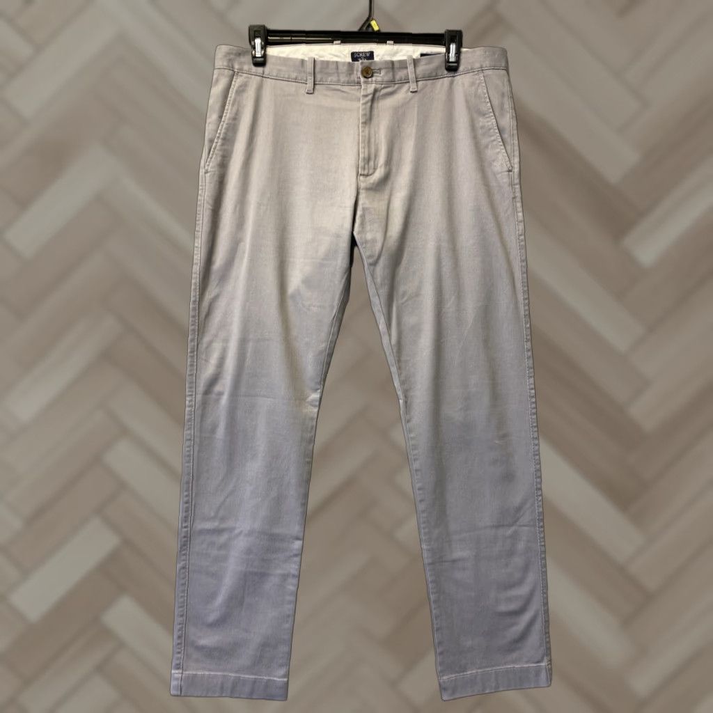 J.Crew J. Crew Men's Slim Fit Chino Pants 36x32 Gray Cotton Mid-Rise Khakis 5-Pocket Size US 36 / EU 52 - 1 Thumbnail