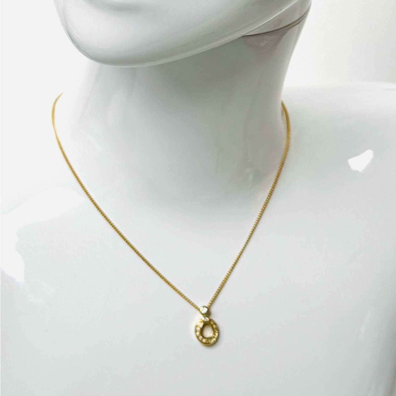 Dior Christian Dior pendant necklace adorned with rhinestones Size ONE SIZE - 2 Thumbnail
