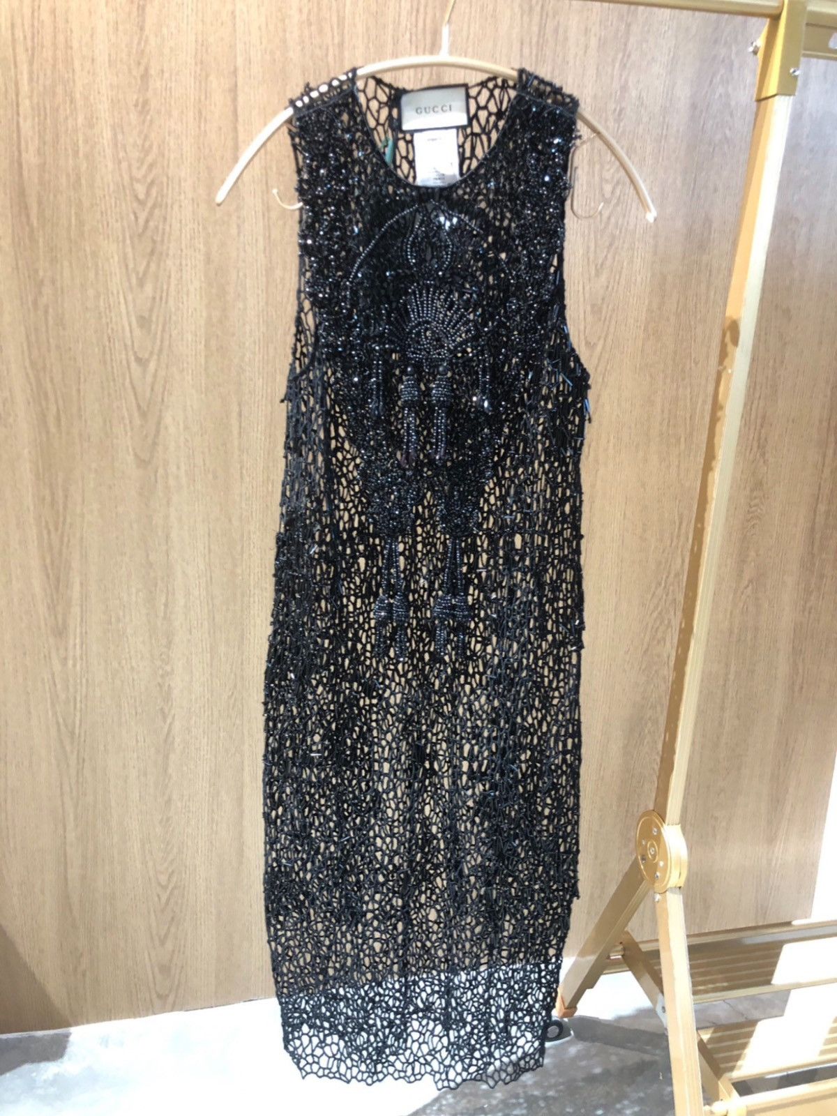 Gucci Rare Runway Black Sequin Sheer Dress NWT | Grailed