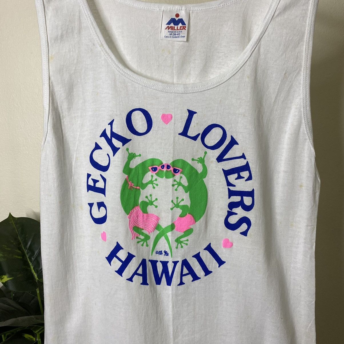 Vintage Vintage 1987 Gecko Lovers Hawaii Tank Top Made in USA Size US S / EU 44-46 / 1 - 2 Thumbnail