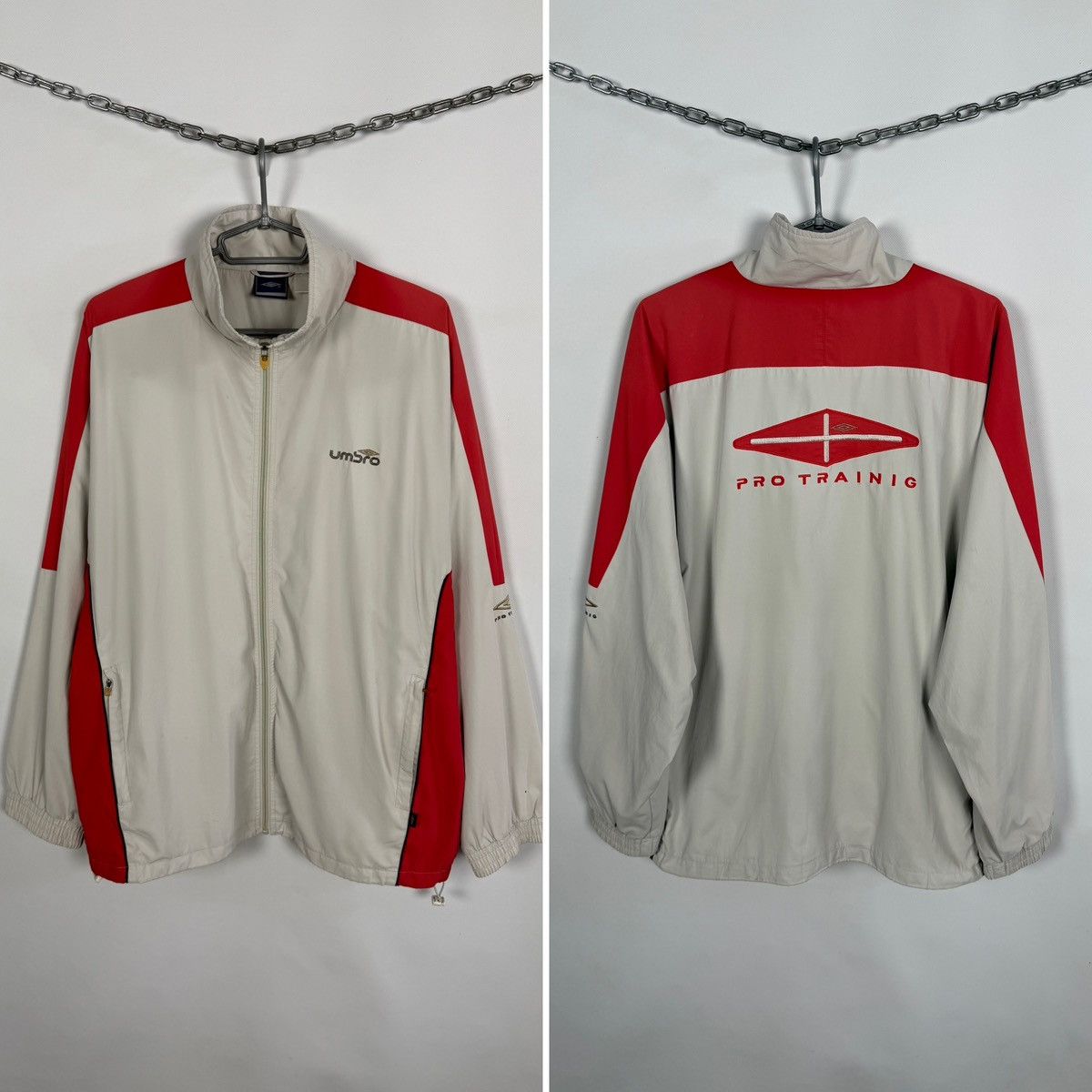 Umbro UMBRO Pro Training Vintage 90s Track Jacket Big Logo XL Size US XL / EU 56 / 4 - 1 Thumbnail