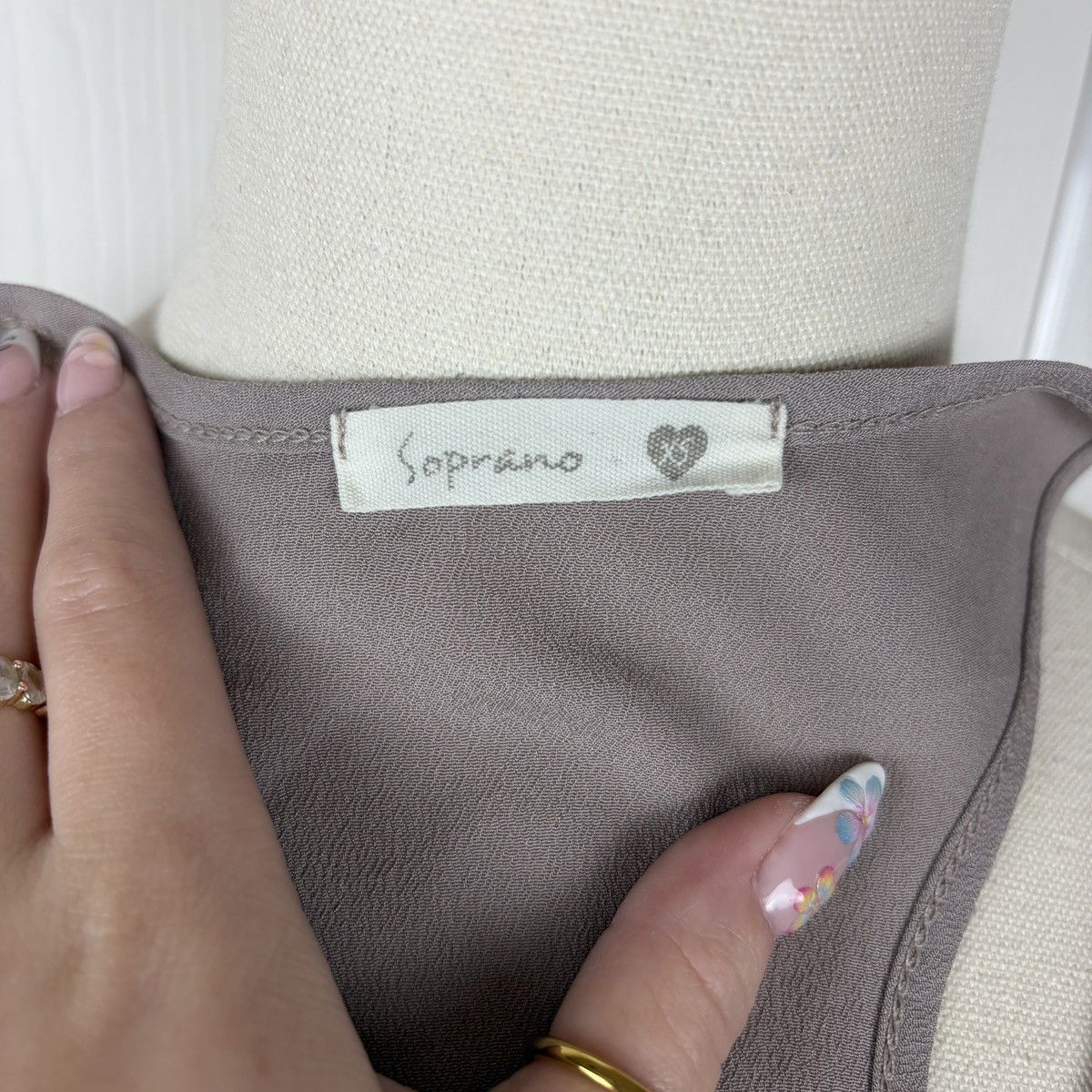Other Soprano razorback light brown sleeveless blouse Size XS / US 0-2 / IT 36-38 - 3 Thumbnail